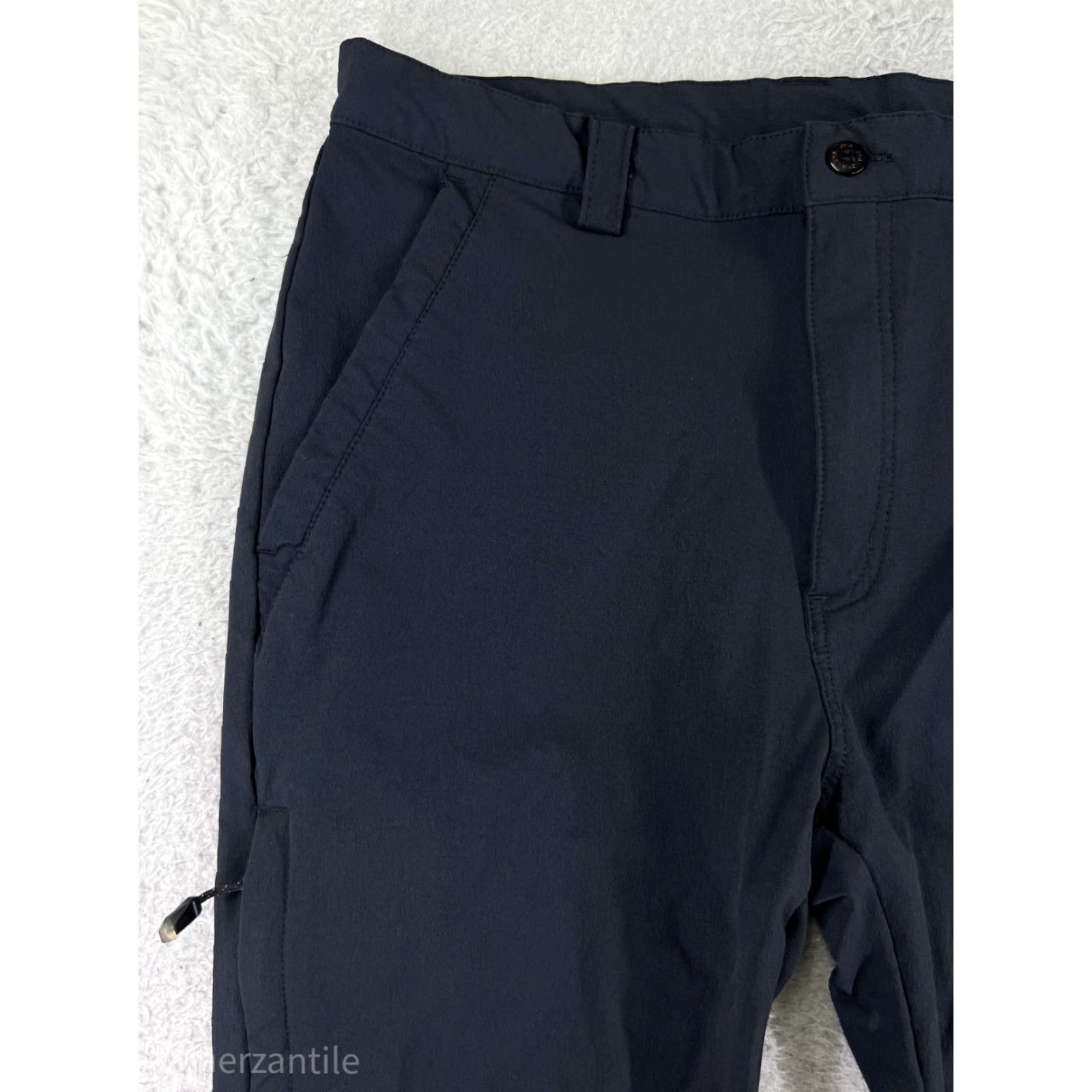 Vintage ZYIA Active Pants Mens Small Blue Skinny Tapered Zipper Pocket Cargo Golf Size US 29 - 5 Thumbnail