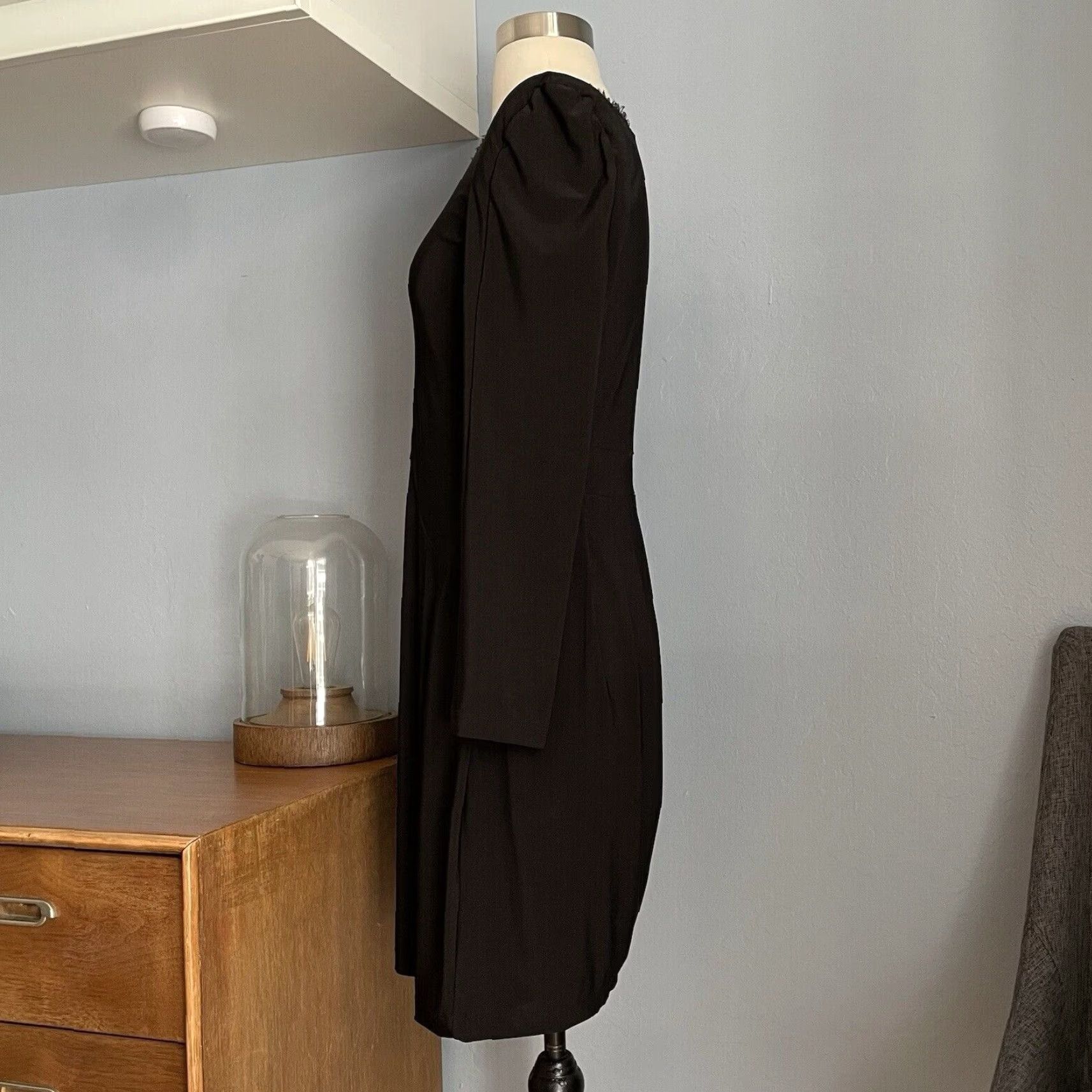 Isabel Marant Isabel Marant Black Jersey Knit Dress Size 4 Women Mini Sheath Pleated Short Length 75% tencel 25% polyester Size S / US 4 / IT 40 - 4 Thumbnail