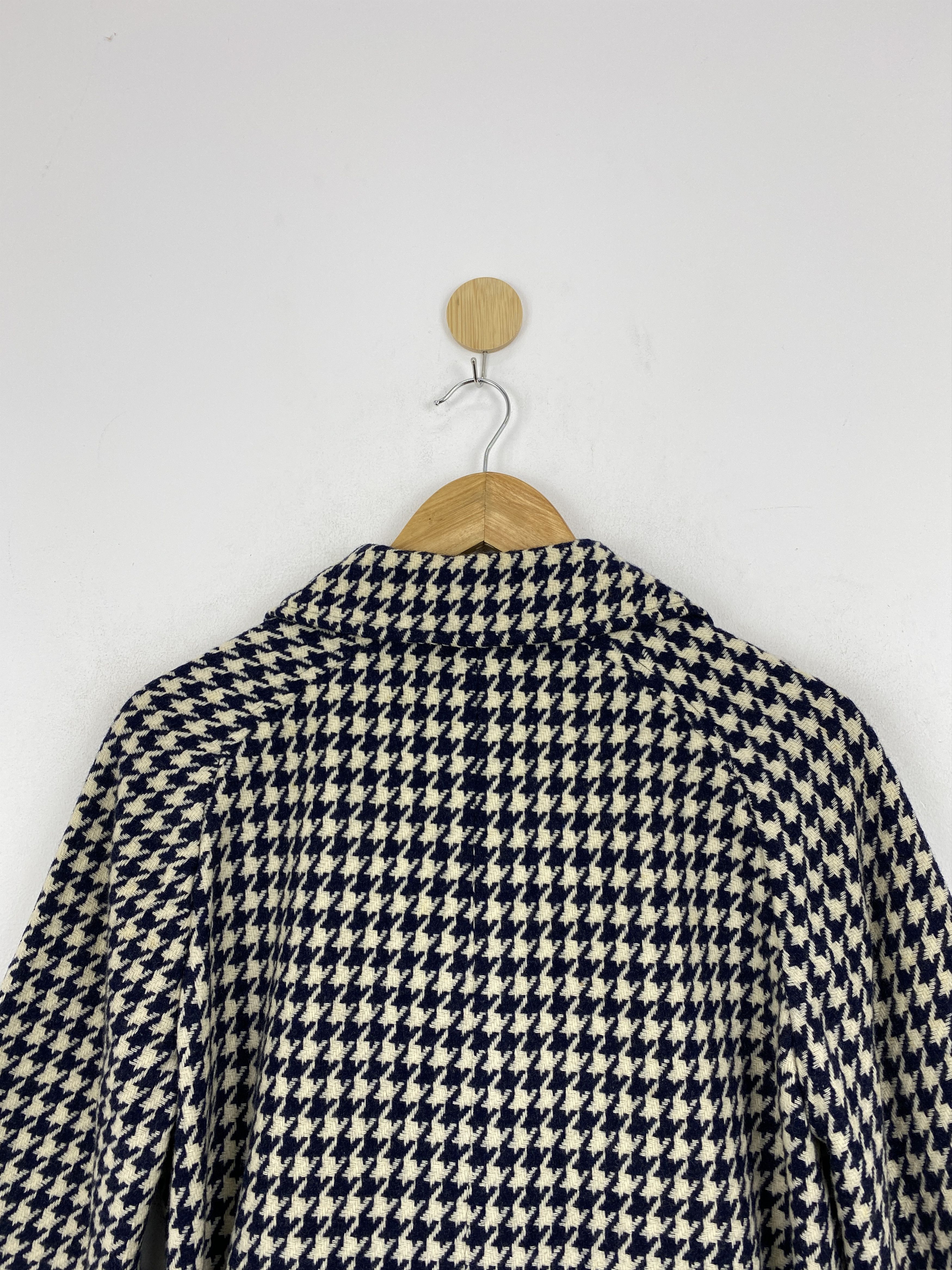 Japanese Brand Vintage Twenty Two Up Ladies Belted Blue White Coat JA0064 Size S / US 4 / IT 40 - 4 Thumbnail