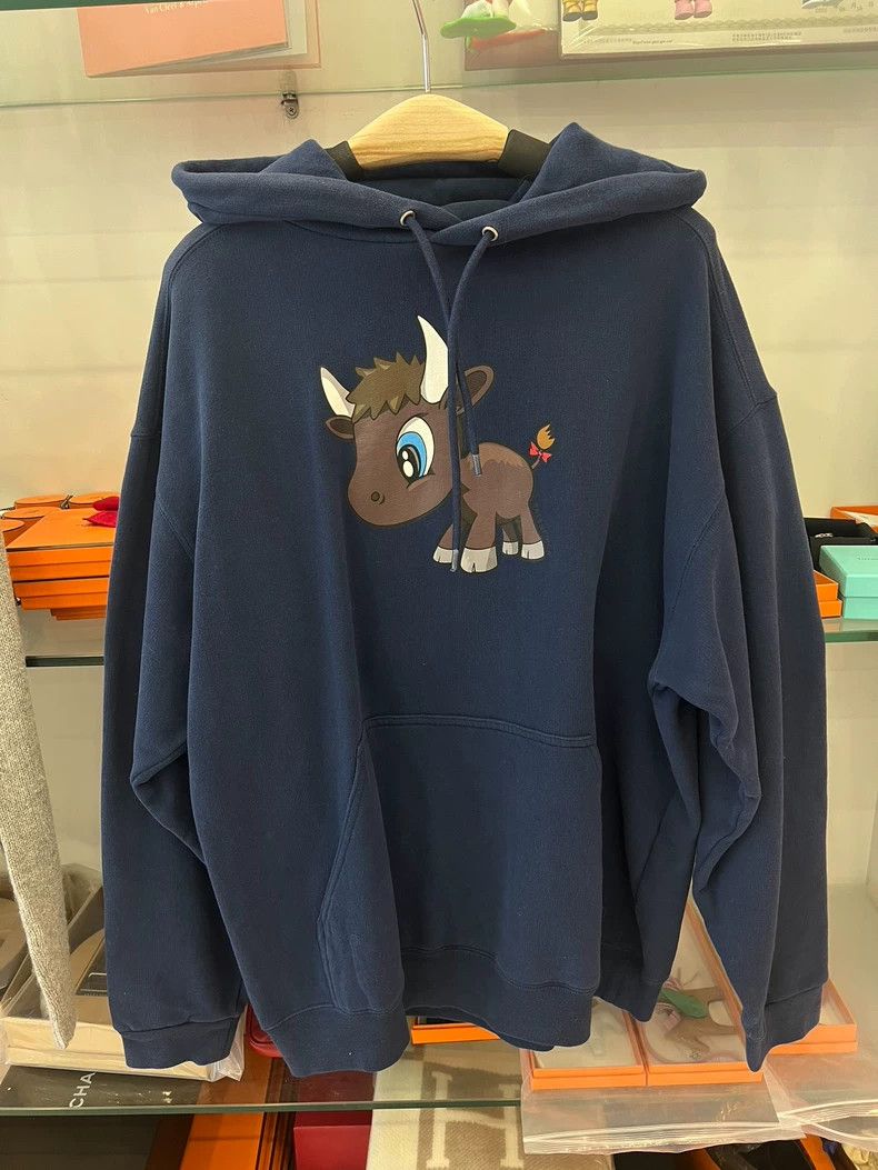 Balenciaga Balenciaga Blue Hooded Sweatshirt with Cartoon - dmc Size US XS / EU 42 / 0 - 1 Thumbnail