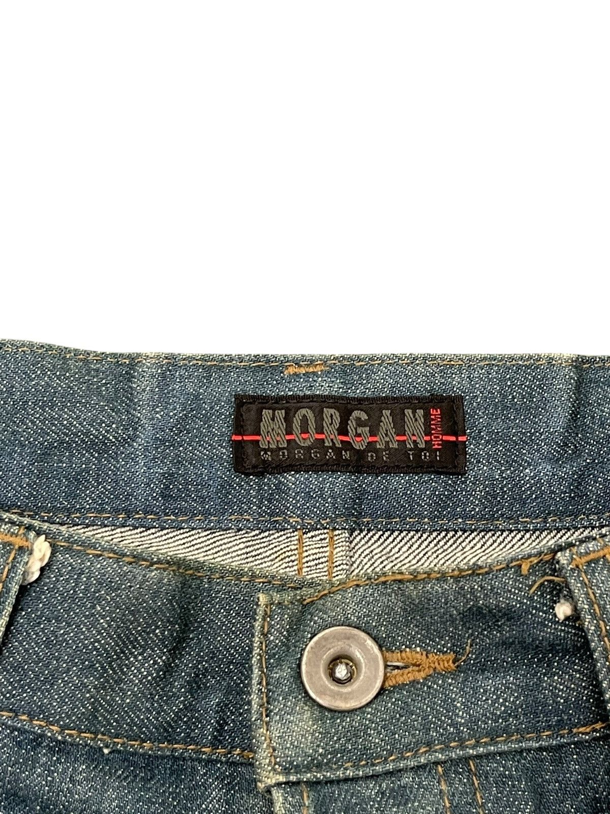 Japanese Brand Flare Jeans Morgan Homme Faded Boot Cut Chrome hearts 2🟦7 Size US 32 / EU 48 - 20 Thumbnail