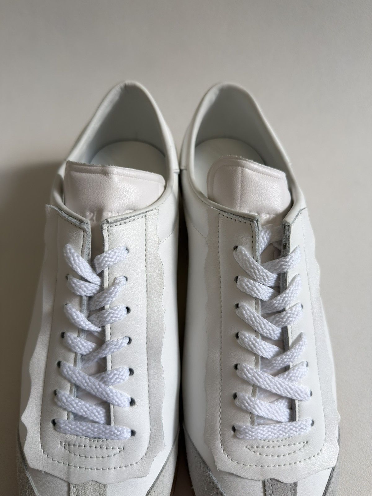 Maison Margiela Sample White Leather ‘Featherlight’ Sneakers Size US 10 / EU 43 - 5 Thumbnail