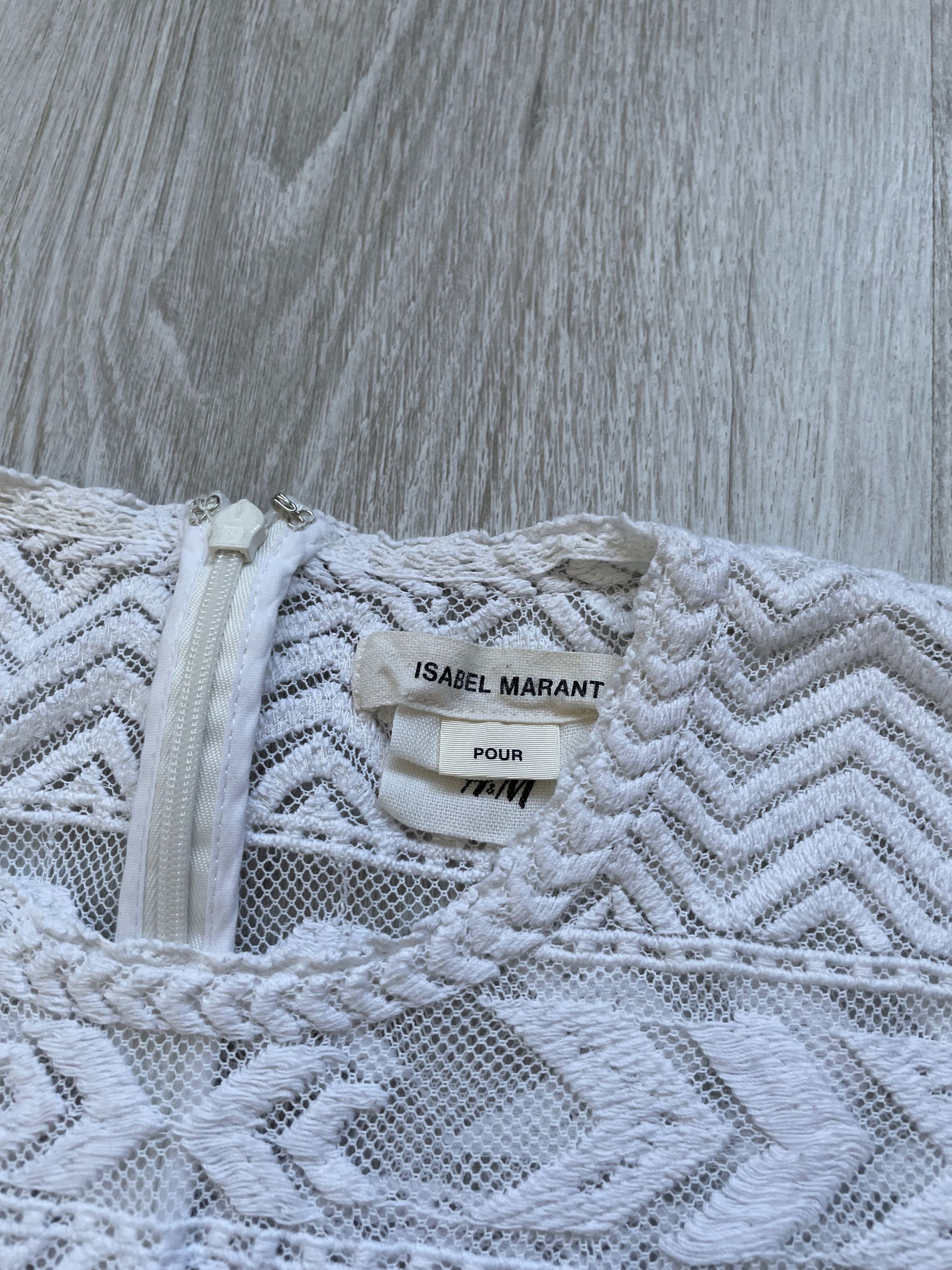 Isabel Marant Isabel Marant H&M White Blouses Size S / US 4 / IT 40 - 4 Thumbnail