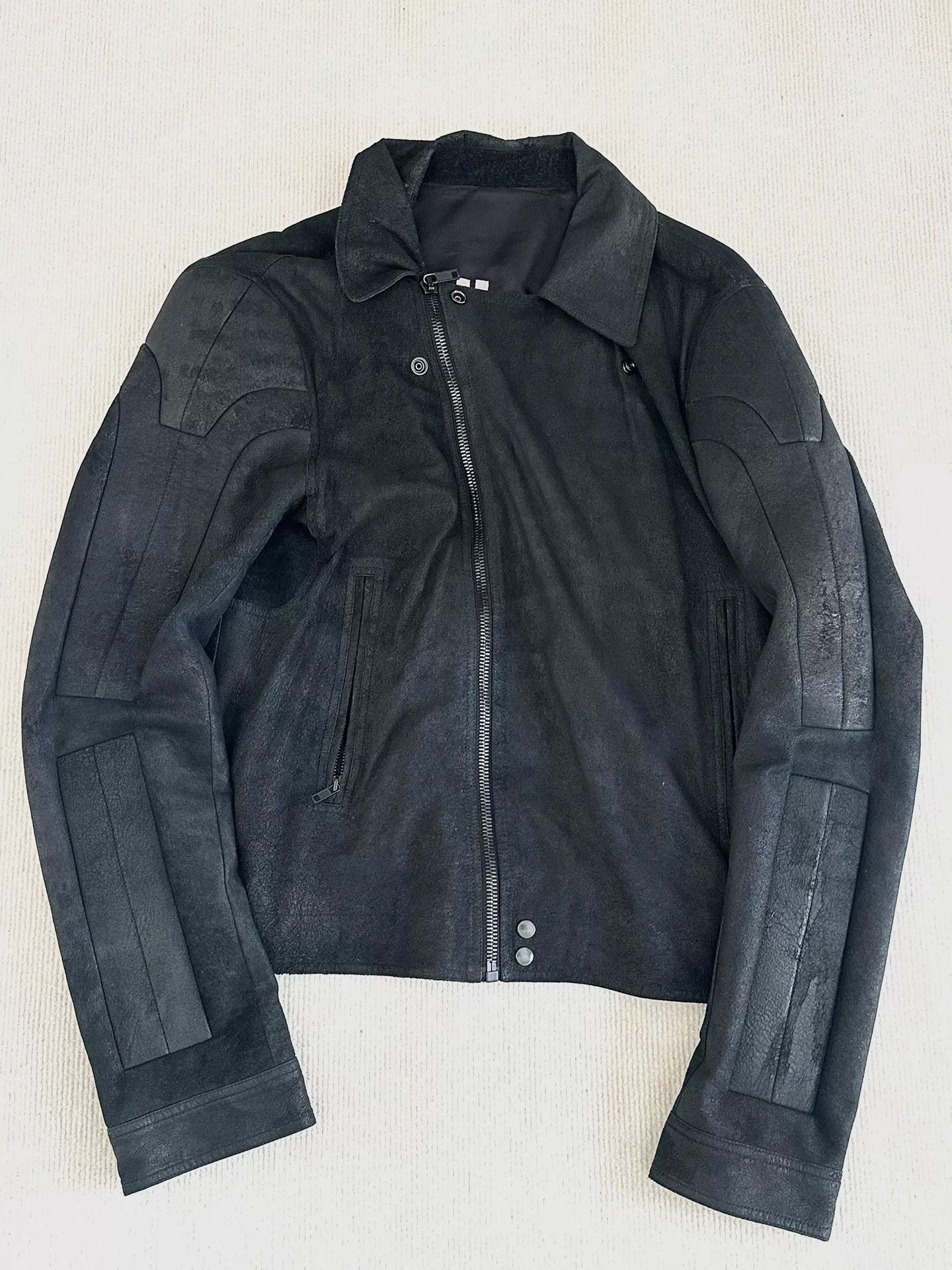 Rick Owens Rick Owens Sheepskin Burn Stitch Biker Jacket Size US L / EU 52-54 / 3 - 1 Thumbnail