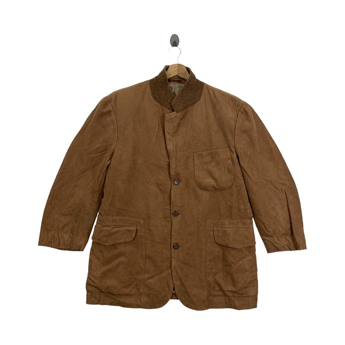 image of Milano Uomo x Vintage Uomo Animo Milano Italy Fashion Designer Blazer Coat in Brown (Size Medium)