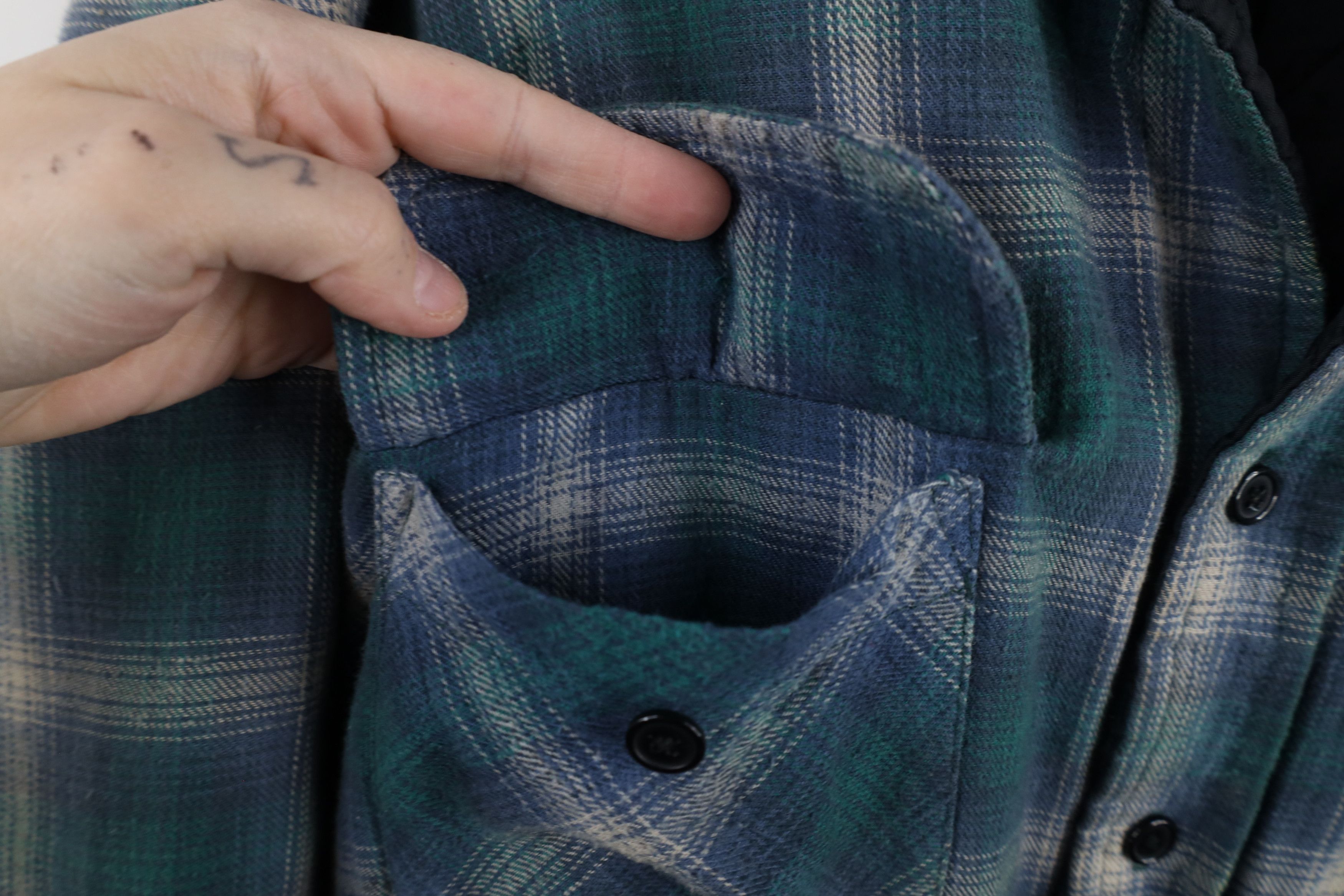 Vintage Vintage 90s Streetwear Quilted Flannel Shirt Jacket Shirt Size US XL / EU 56 / 4 - 9 Thumbnail