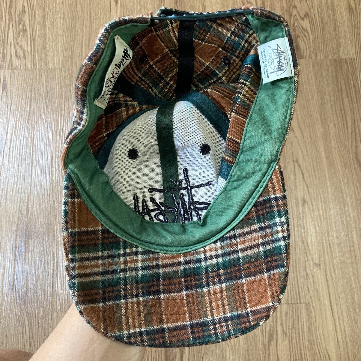 Stussy Vintage Stussy 6 Panel Plaid Size ONE SIZE - 6 Thumbnail