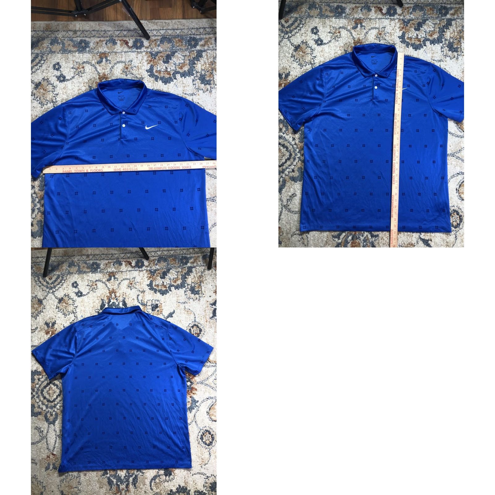 Nike Nike Dri-FIT Polo Shirt Mens XL Blue Geometric Golf Short Sleeve Performance Size US XL / EU 56 / 4 - 8 Thumbnail