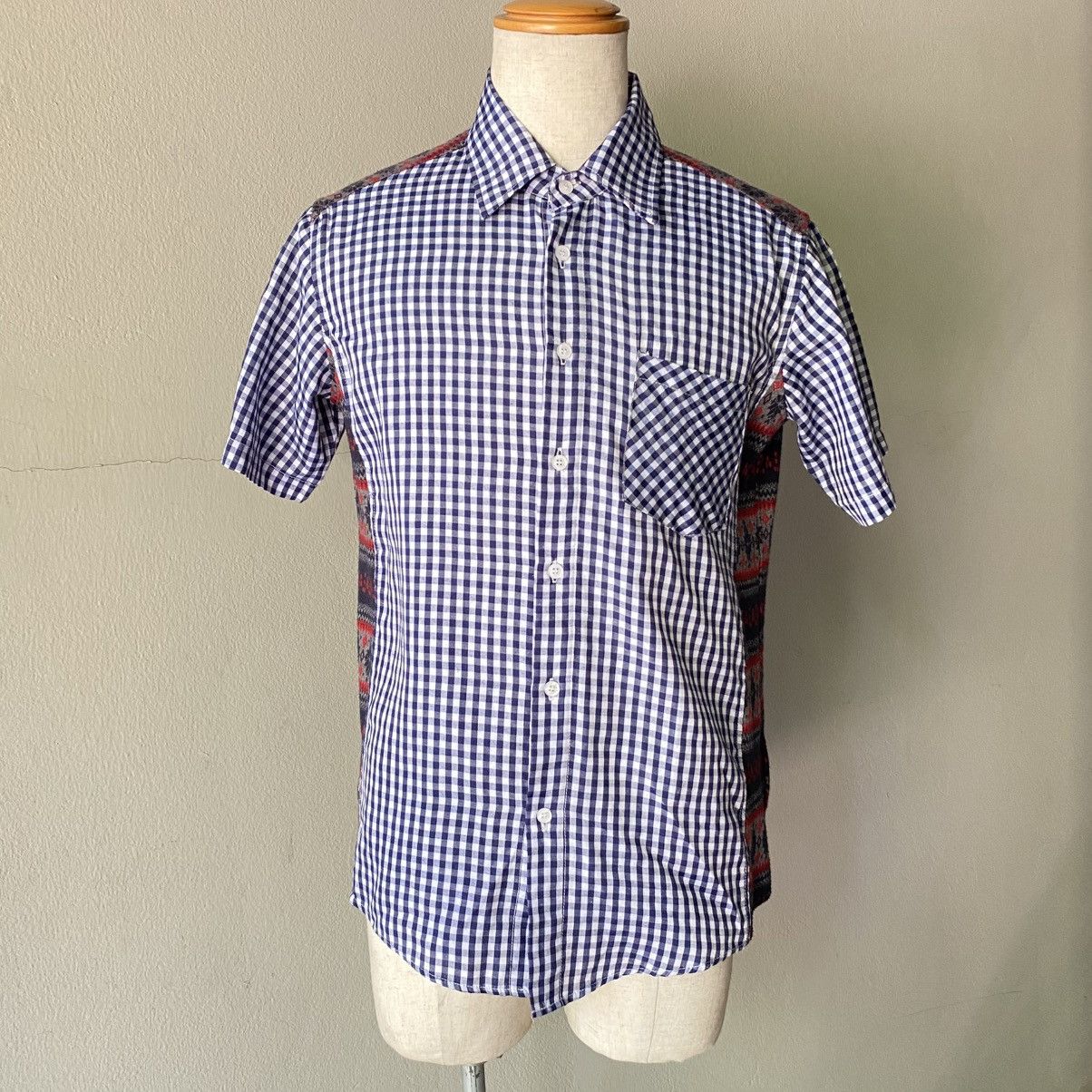 Comme des Garcons × Comme des Garcons Homme Plus COMME des GARCONS Patchwork Checkered Fusion Shirt Size US L / EU 52-54 / 3 - 13 Thumbnail