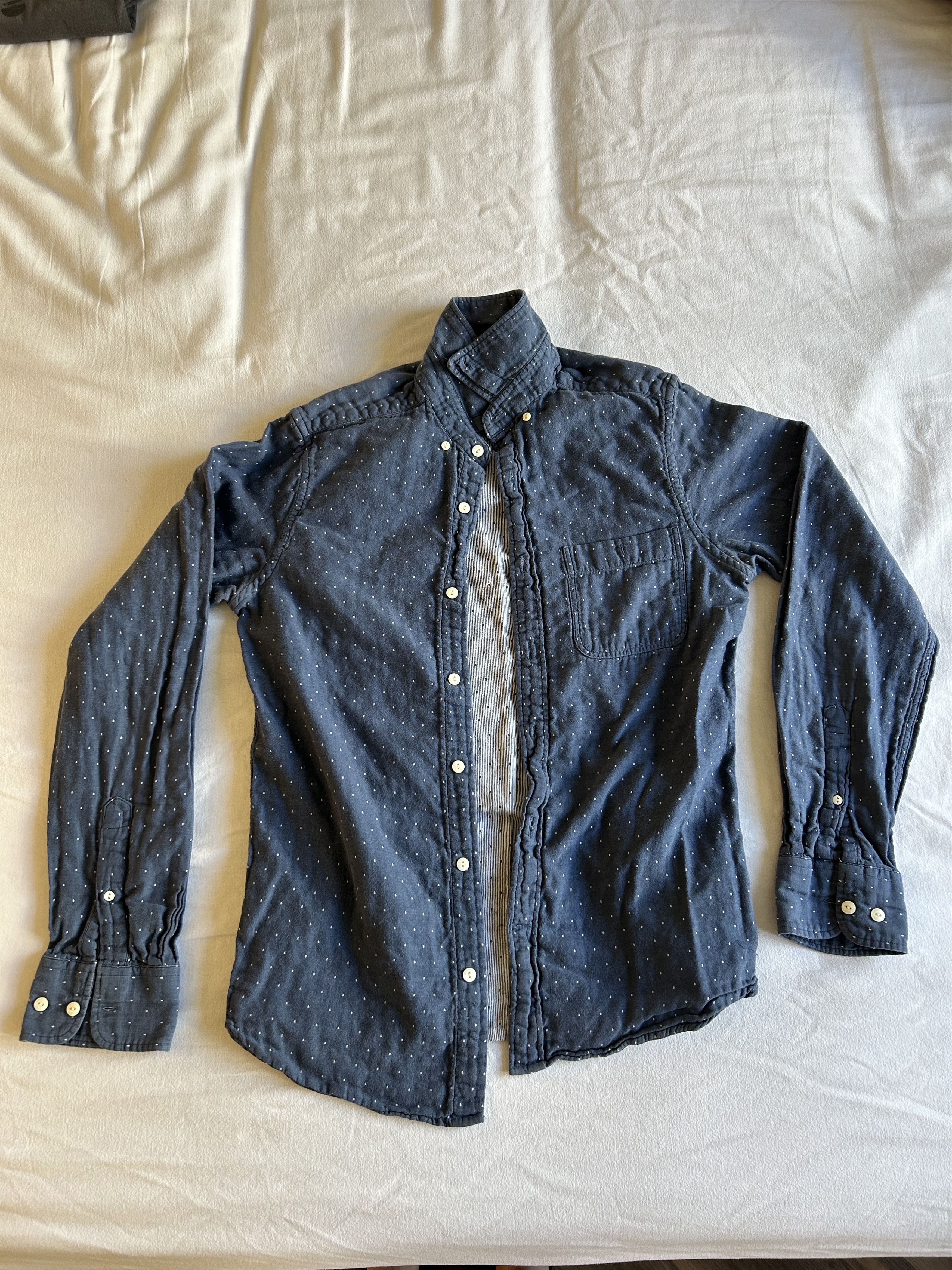 Gant Gant super-soft cotton dotted navy shirt Size US S / EU 44-46 / 1 - 1 Thumbnail