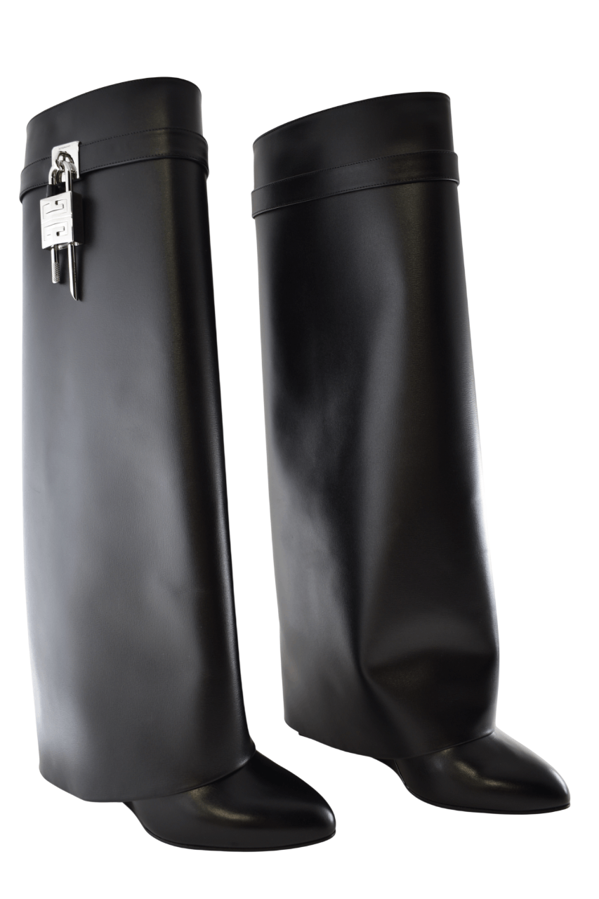 Givenchy Givenchy Shark Lock Pant Knee High Heel Wedge Tall Boots 42 Size US 12 / IT 42 - 4 Thumbnail