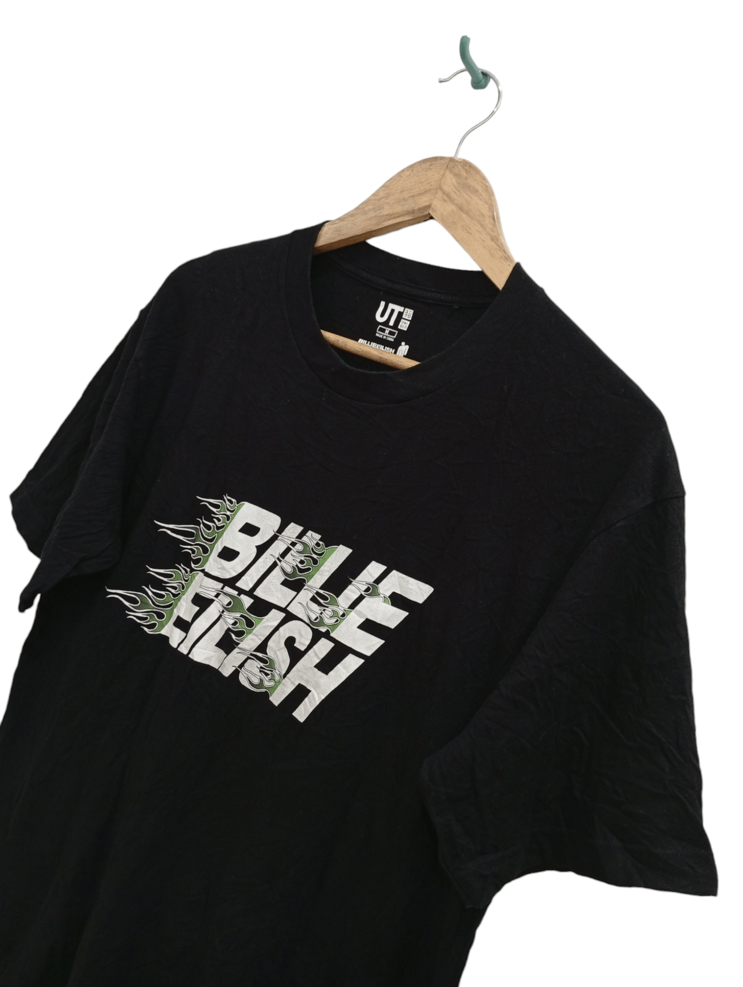 Band Tees × Billie Eilish × Uniqlo 🔥🔥Uniqlo x Billie Eilish Spellout Flame T-Shirt Size US M / EU 48-50 / 2 - 5 Thumbnail