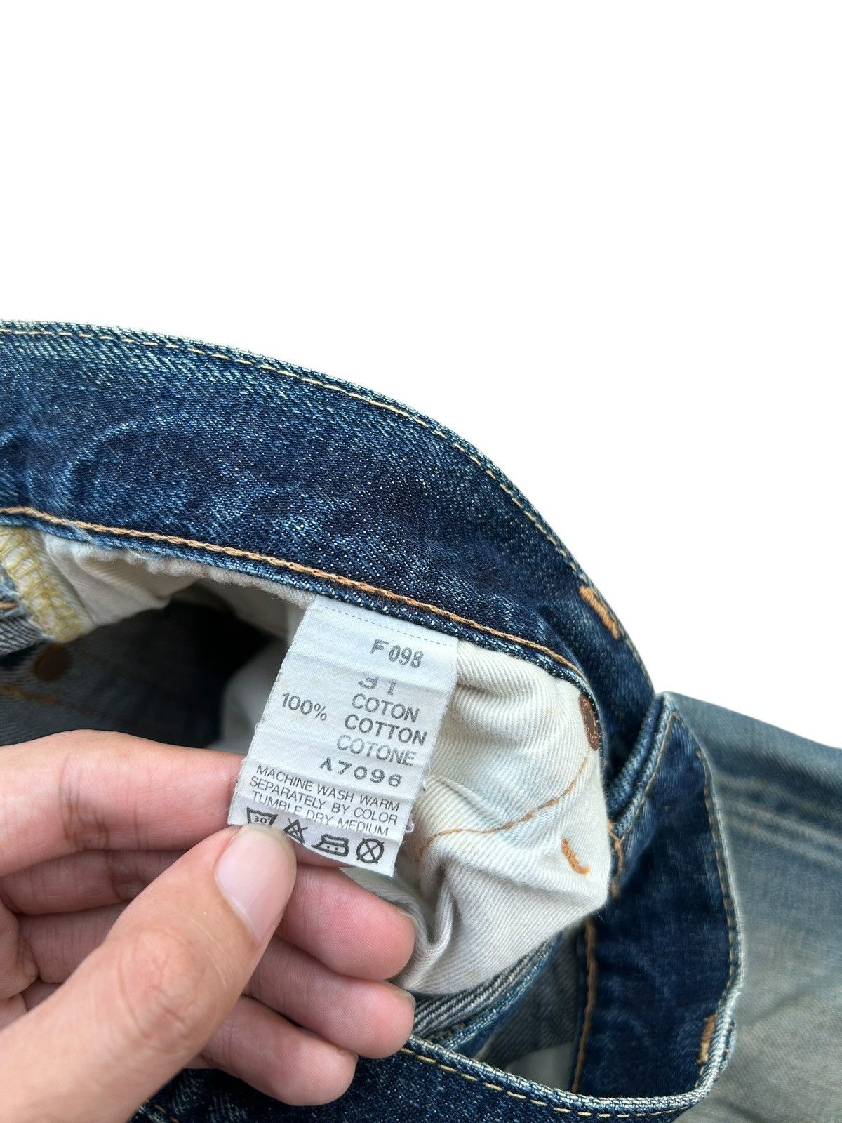 FOB Factory × Japanese Brand × Kapital Vintage Fob Factory Selvedge Distressed Japanese Denim Jeans Size US 30 / EU 46 - 6 Thumbnail