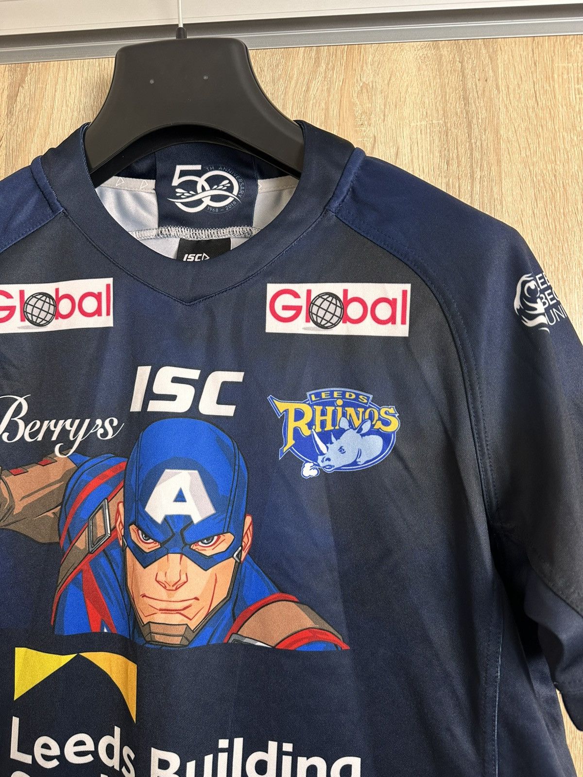 Vintage 🔥 Leeds Rhinos 2018 Captain America Rare Rugby Jersey Shirt Size US M / EU 48-50 / 2 - 2 Thumbnail