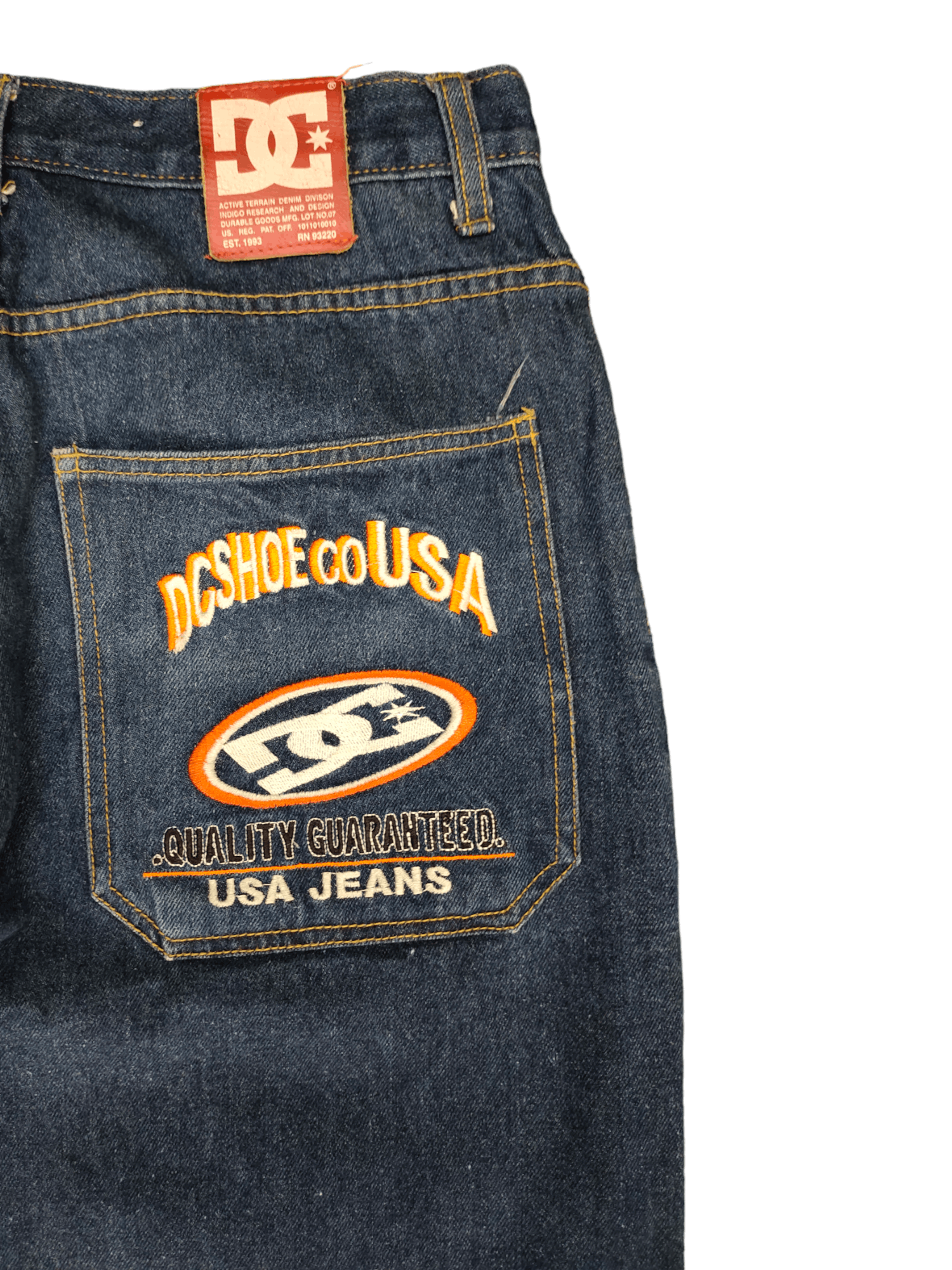 DC DC Embroidered Wide Leg Denim Y2k Jnco Baggy Jeans Size US 32 / EU 48 - 4 Thumbnail