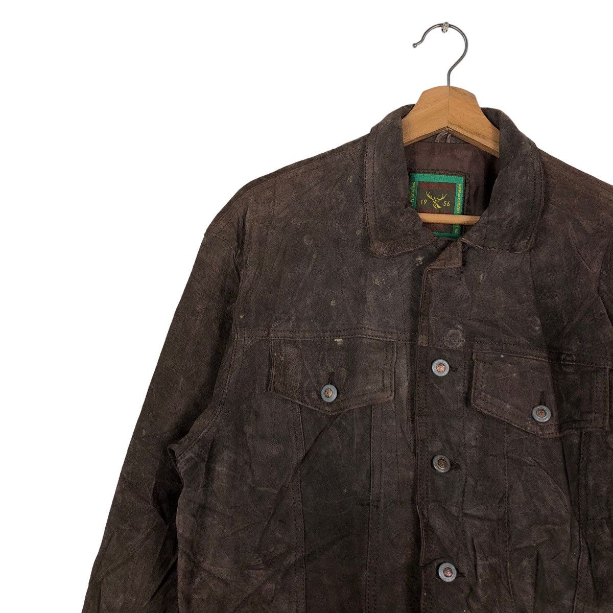 Japanese Brand 🔥Vintage Biker Fly Leather Jacket Sunvalley Japan Made Size US M / EU 48-50 / 2 - 7 Thumbnail