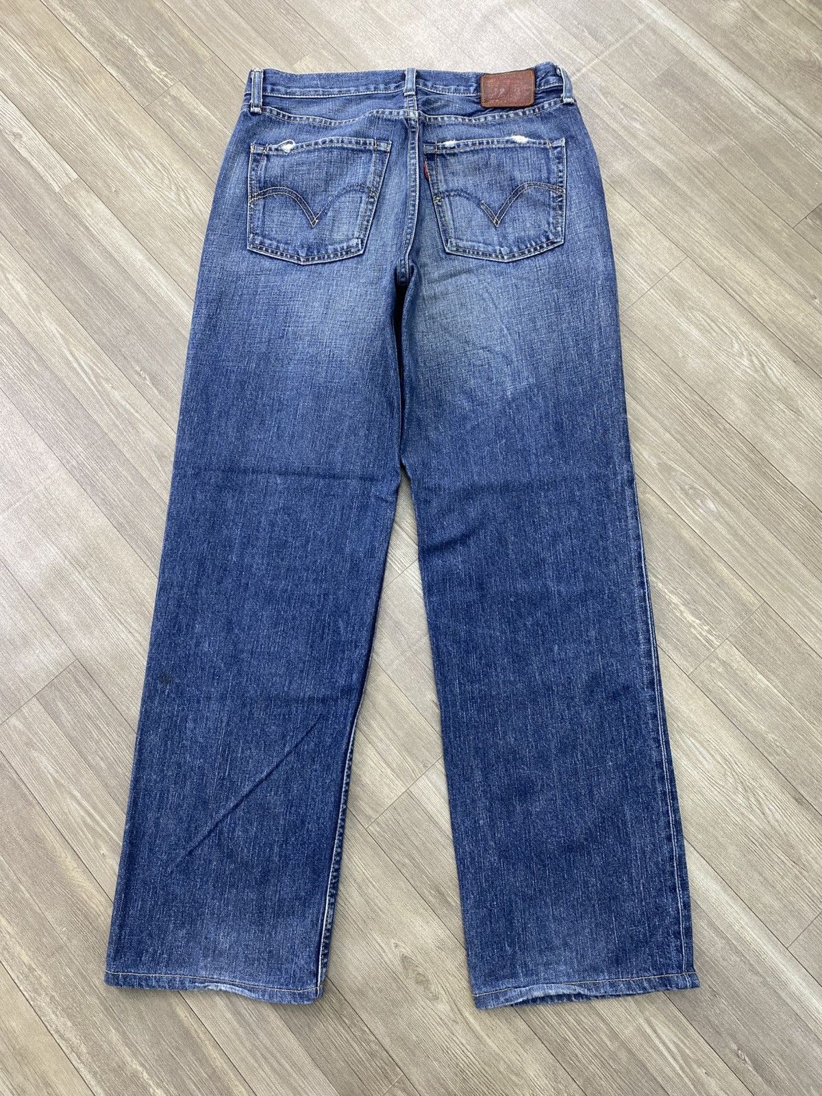 Levi's Vintage Clothing 🇯🇵Vintage Levis 502 Distressed Faded 33x32 Straight Jeans Size US 30 / EU 46 - 15 Thumbnail