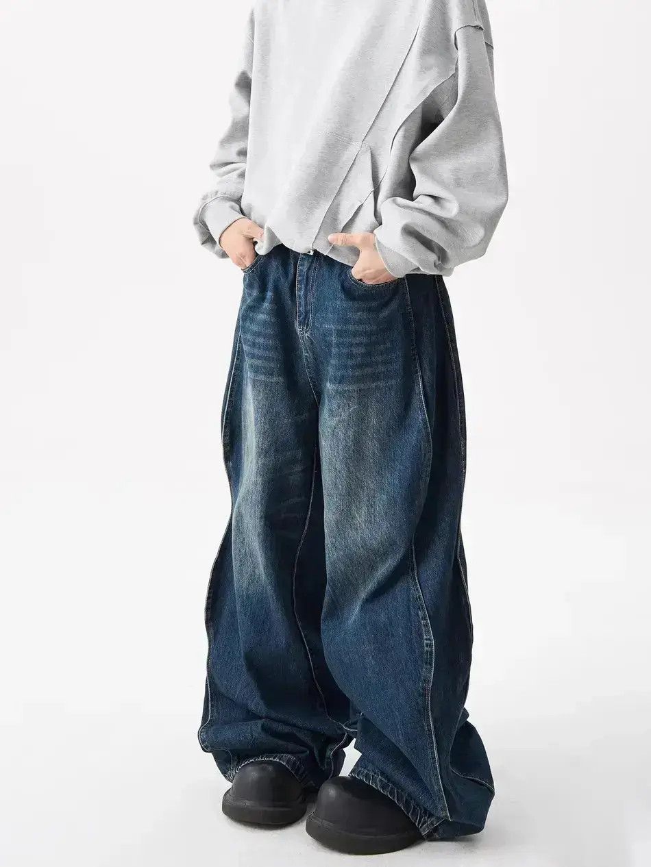 Japanese Brand × Jean Retro curved wide leg jeans Size US 32 / EU 48 - 2 Thumbnail