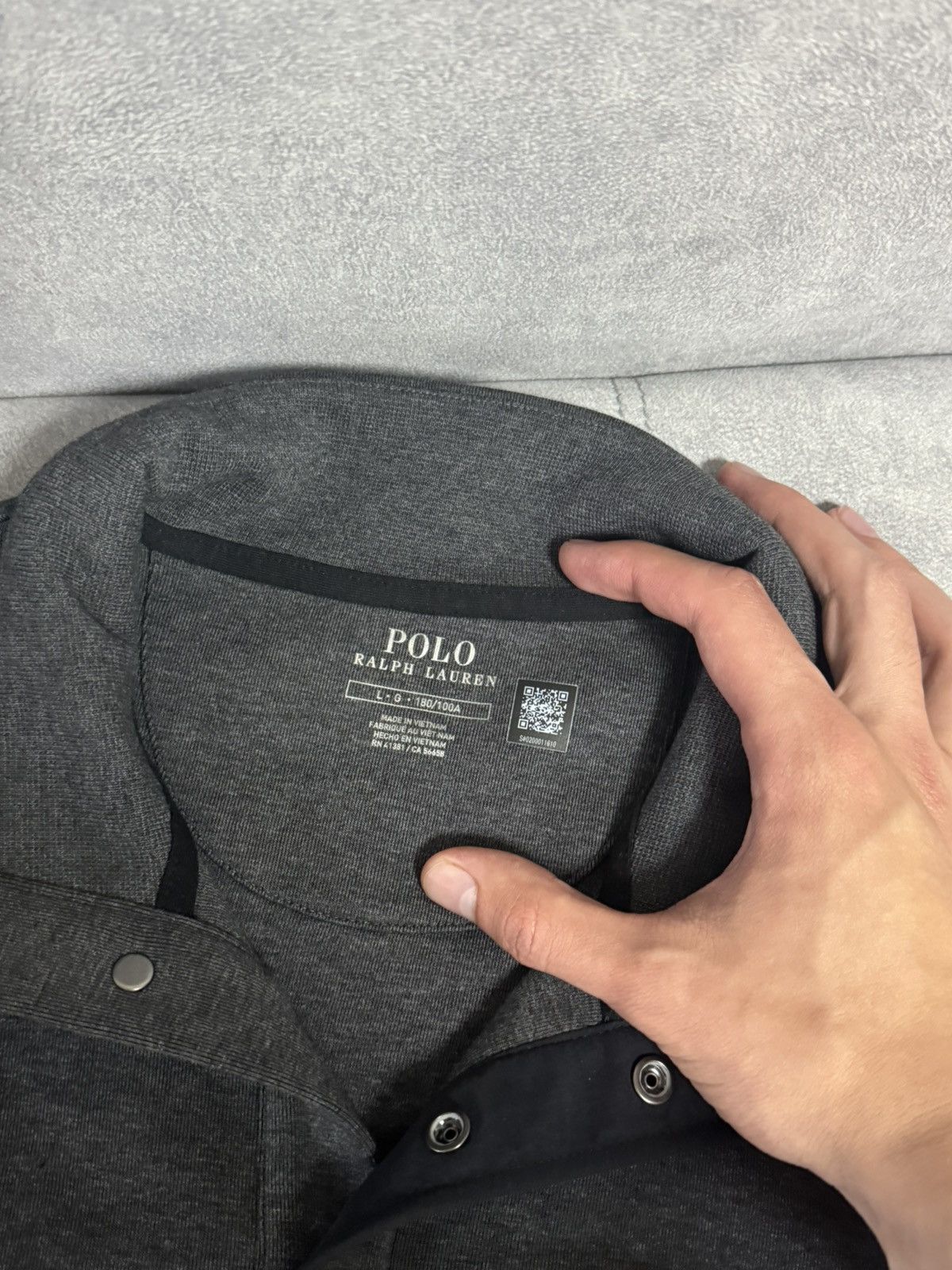 Polo Ralph Lauren Polo Ralph Lauren grey button up 1/4 pullover sweater Size US L / EU 52-54 / 3 - 8 Thumbnail