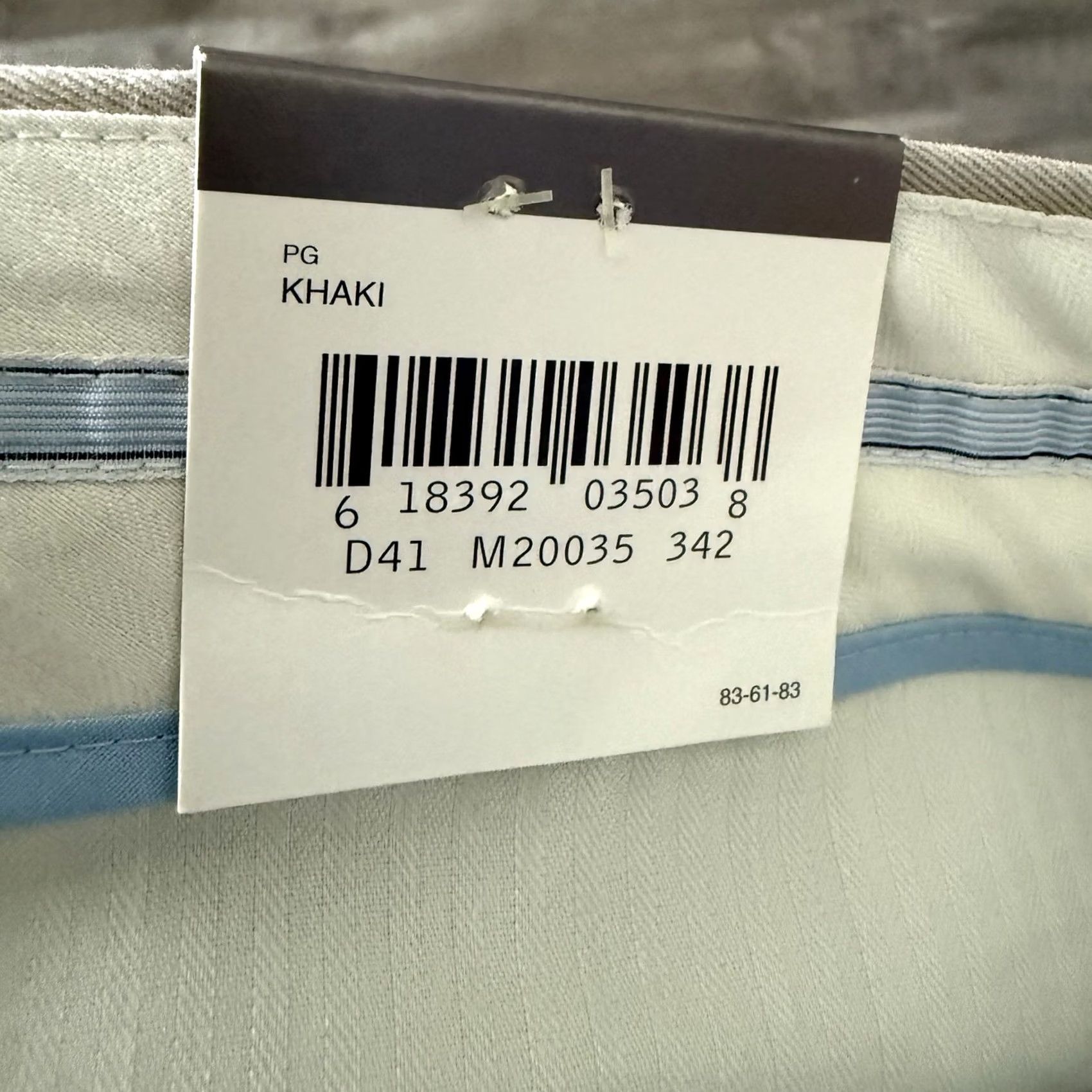 Essentials Structure Essential Twill Pants Mens Size 34x32 Khaki Flat Front Straight NEW Size US 34 / EU 50 - 6 Thumbnail