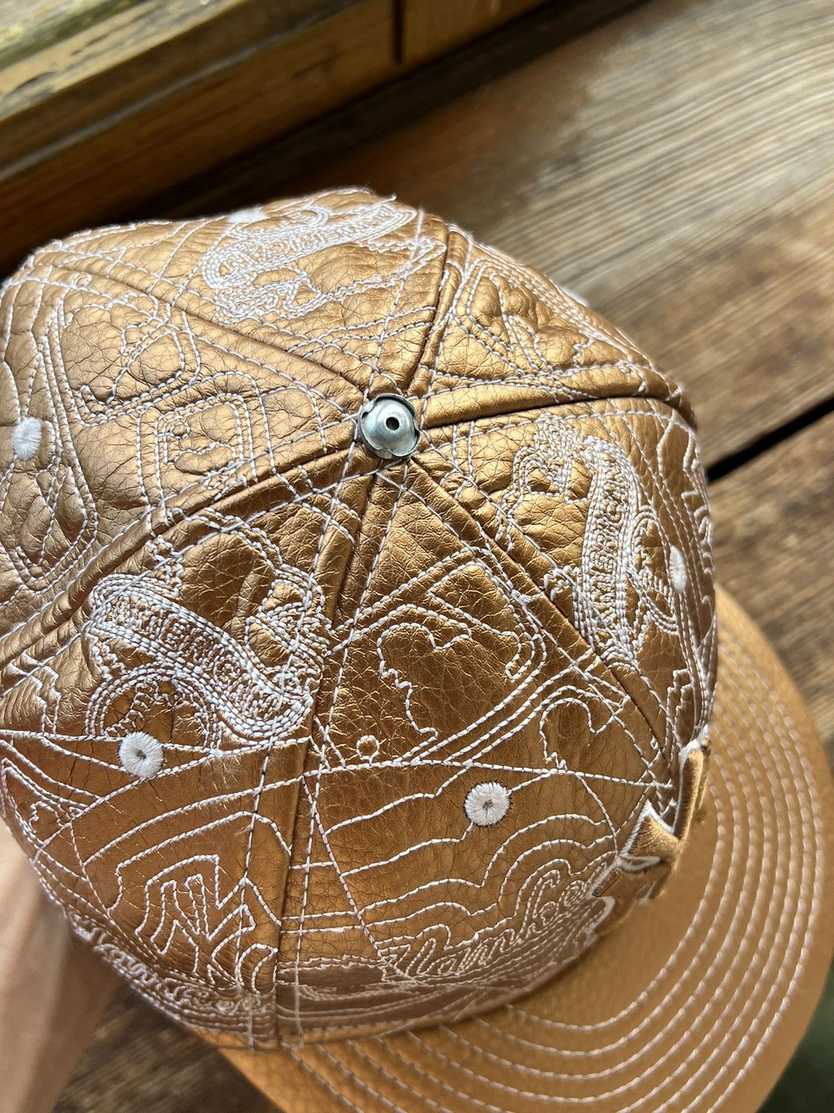 New Era Vintage Leather New York Yankees Cap New Era Y2K Size ONE SIZE - 11 Thumbnail
