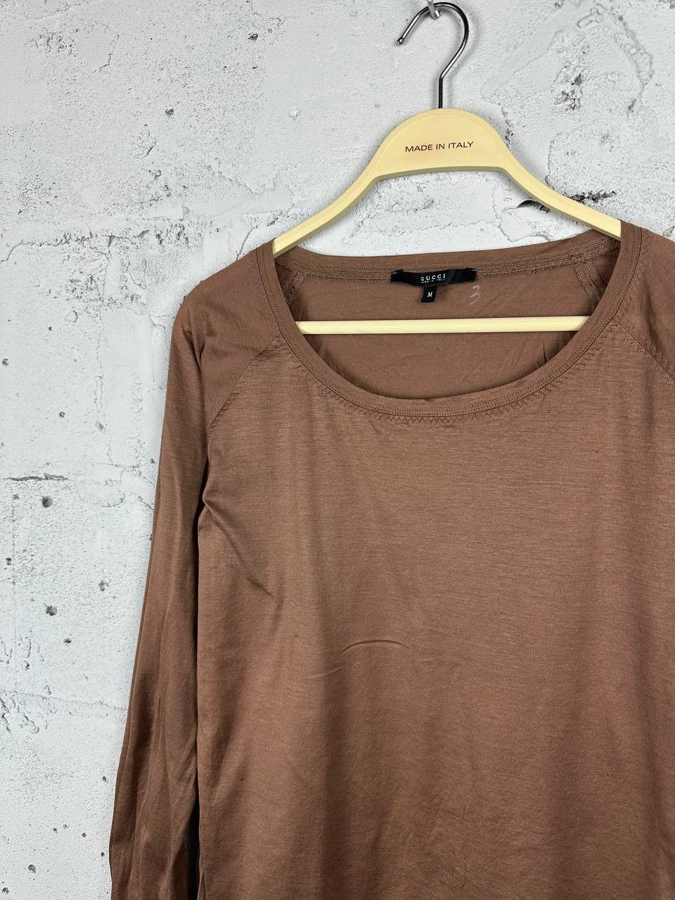 Designer × Gucci Vintage Gucci Ultra Light Brown Longsleeve Size M / US 6-8 / IT 42-44 - 3 Thumbnail