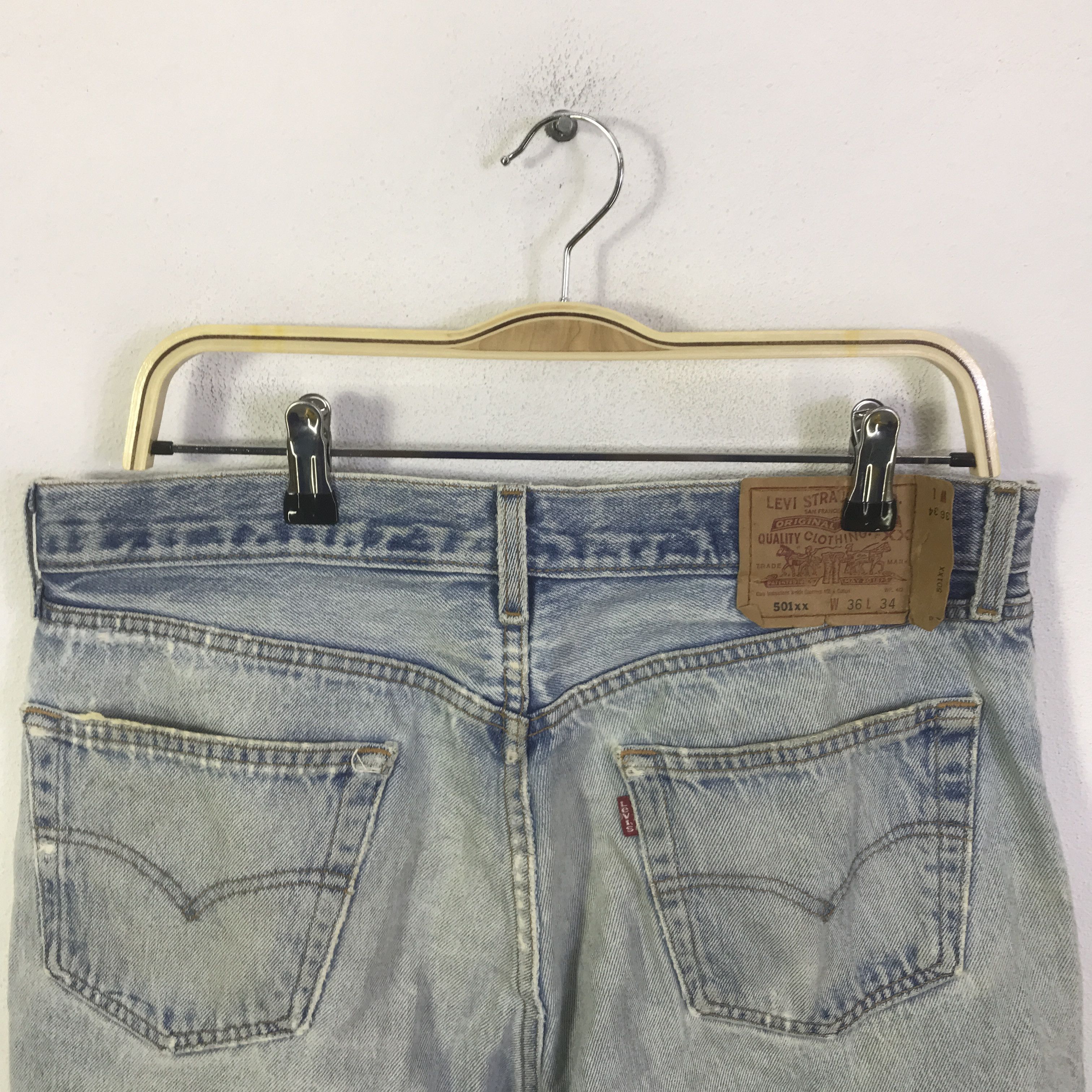 Levi's Vintage Clothing Vintage Levi’s 501 distressed denim shorts K130B9 Size US 30 / EU 46 - 4 Thumbnail