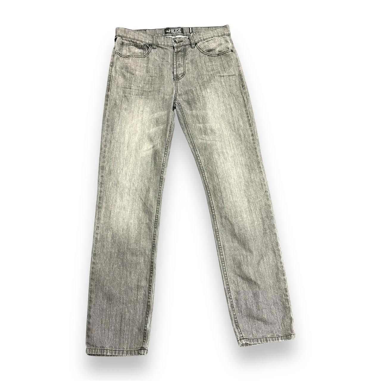 Designer XXX RUDE Men's Grey Jeans Size US 34 / EU 50 - 1 Thumbnail