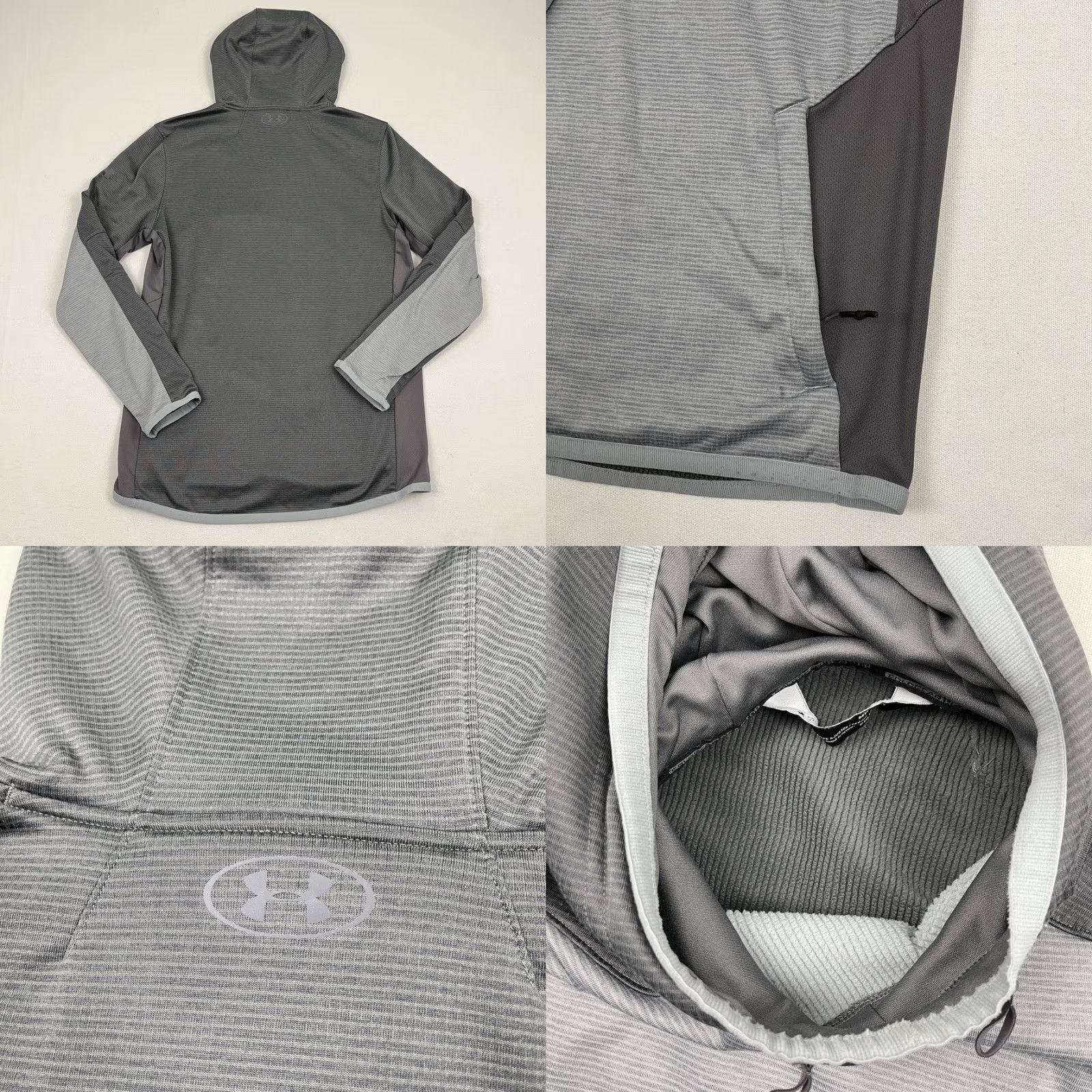 Under Armour Under Armour Coldgear Reactor Hoodie Mens M Gray Fleece Lined Running Training Jacket Size US M / EU 48-50 / 2 - 8 Thumbnail