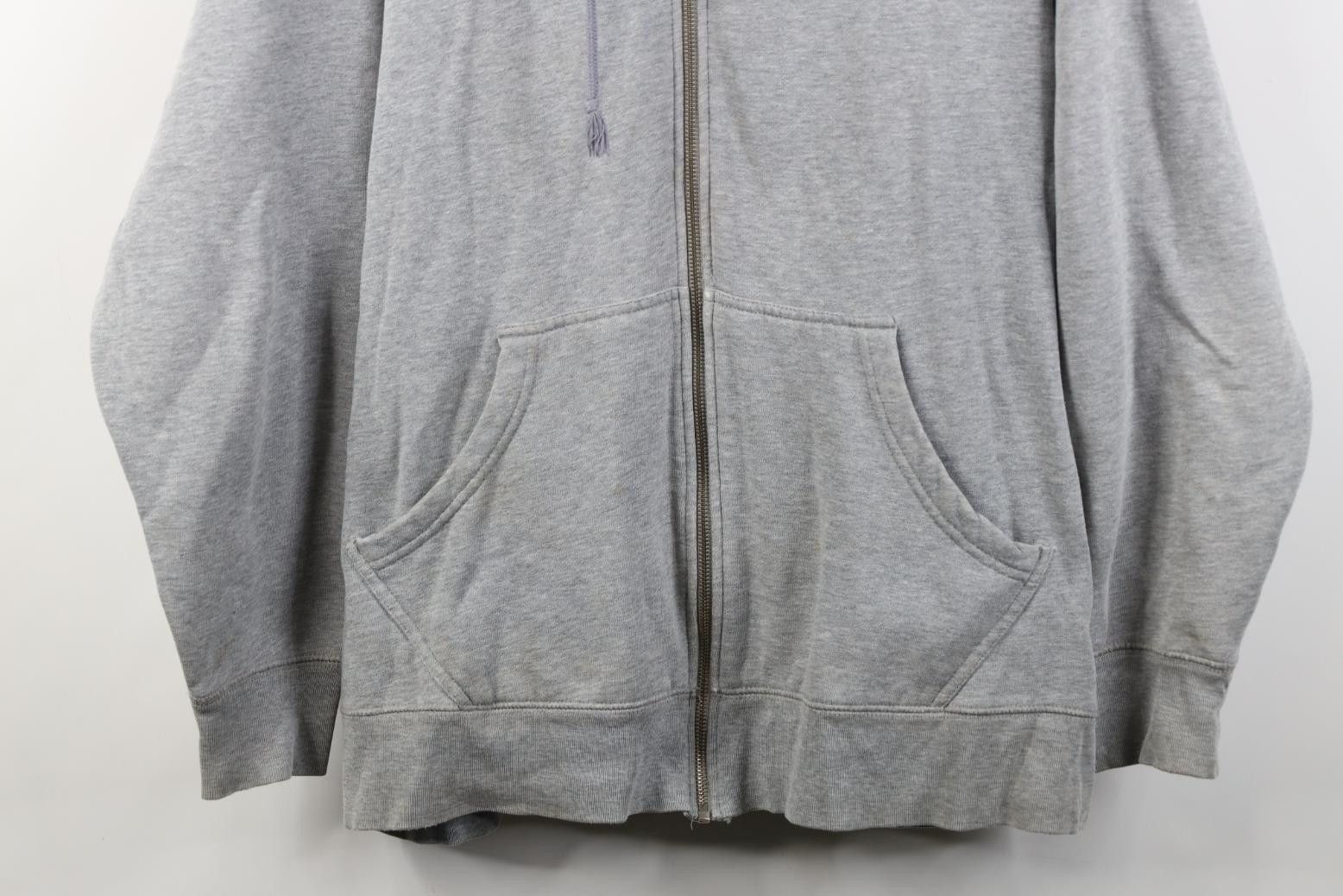 Vintage Vintage 90s Y2K Streetwear Full Zip Hoodie Sweatshirt Gray Size US XXL / EU 58 / 5 - 3 Thumbnail