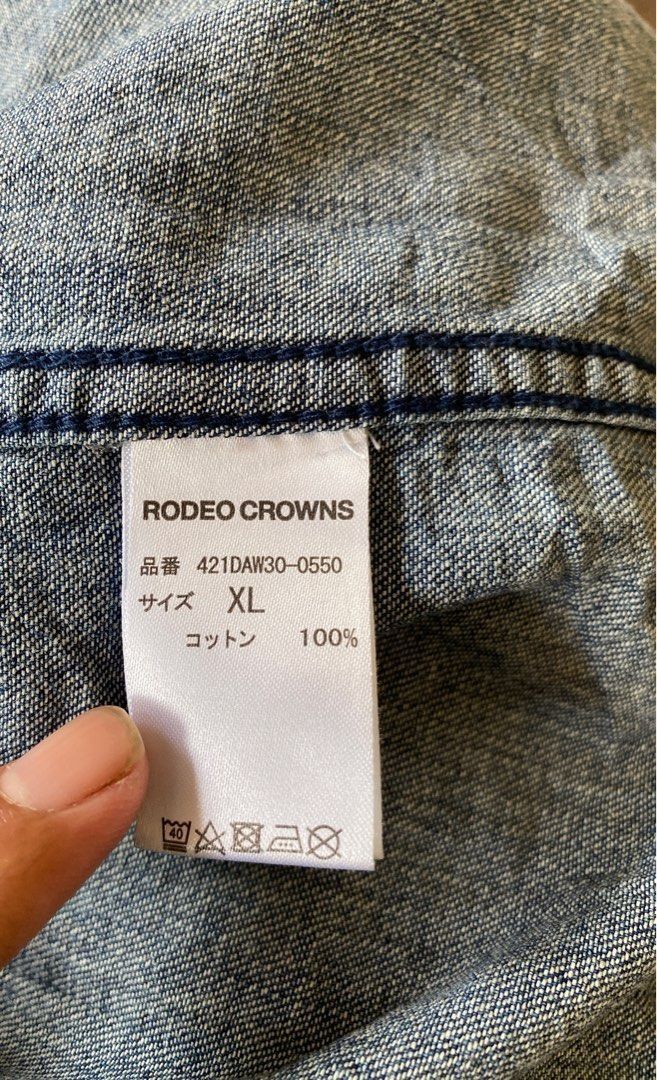 Japanese Brand RODEO CROWNS DENIM SHIRT Size US XL / EU 56 / 4 - 8 Thumbnail