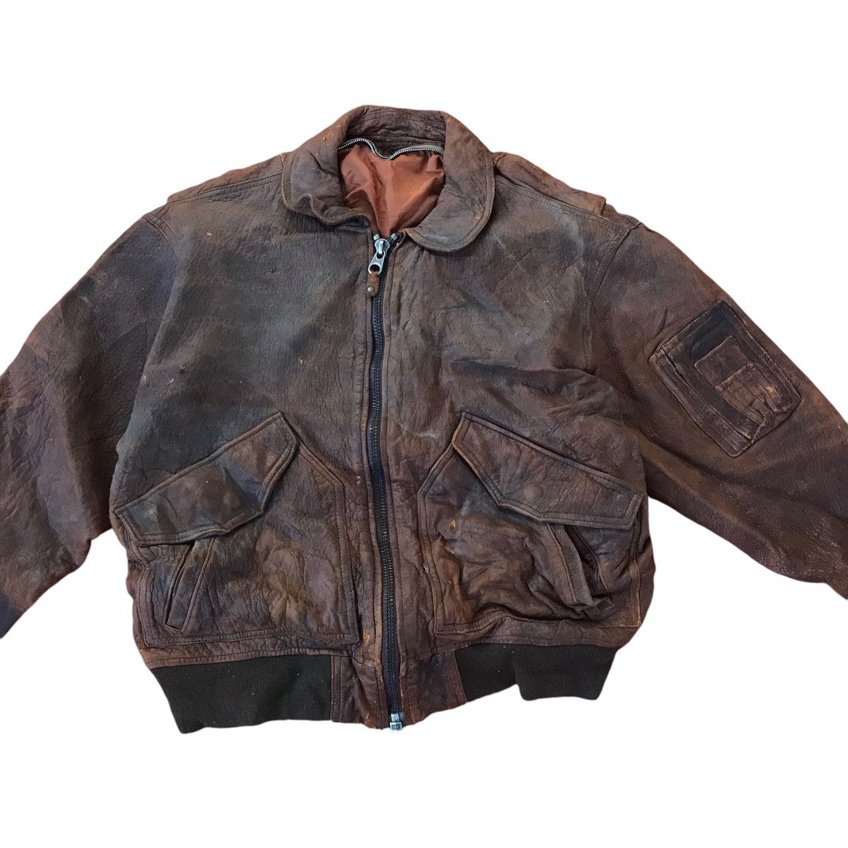 Other Vintage 70s military Leather Jacket Size US M / EU 48-50 / 2 - 2 Thumbnail
