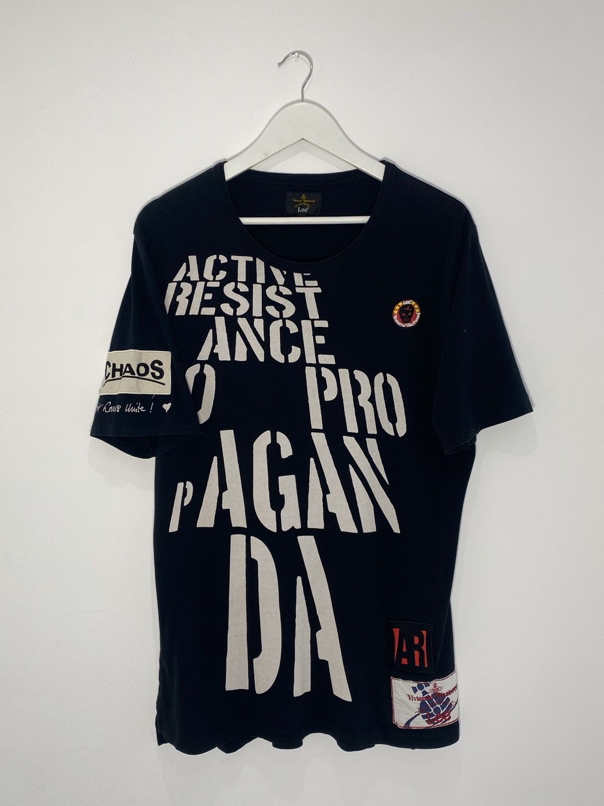 Lee × Vivienne Westwood Rare Vivienne Westwood x Lee Chaos Propaganda T- shirt | Grailed