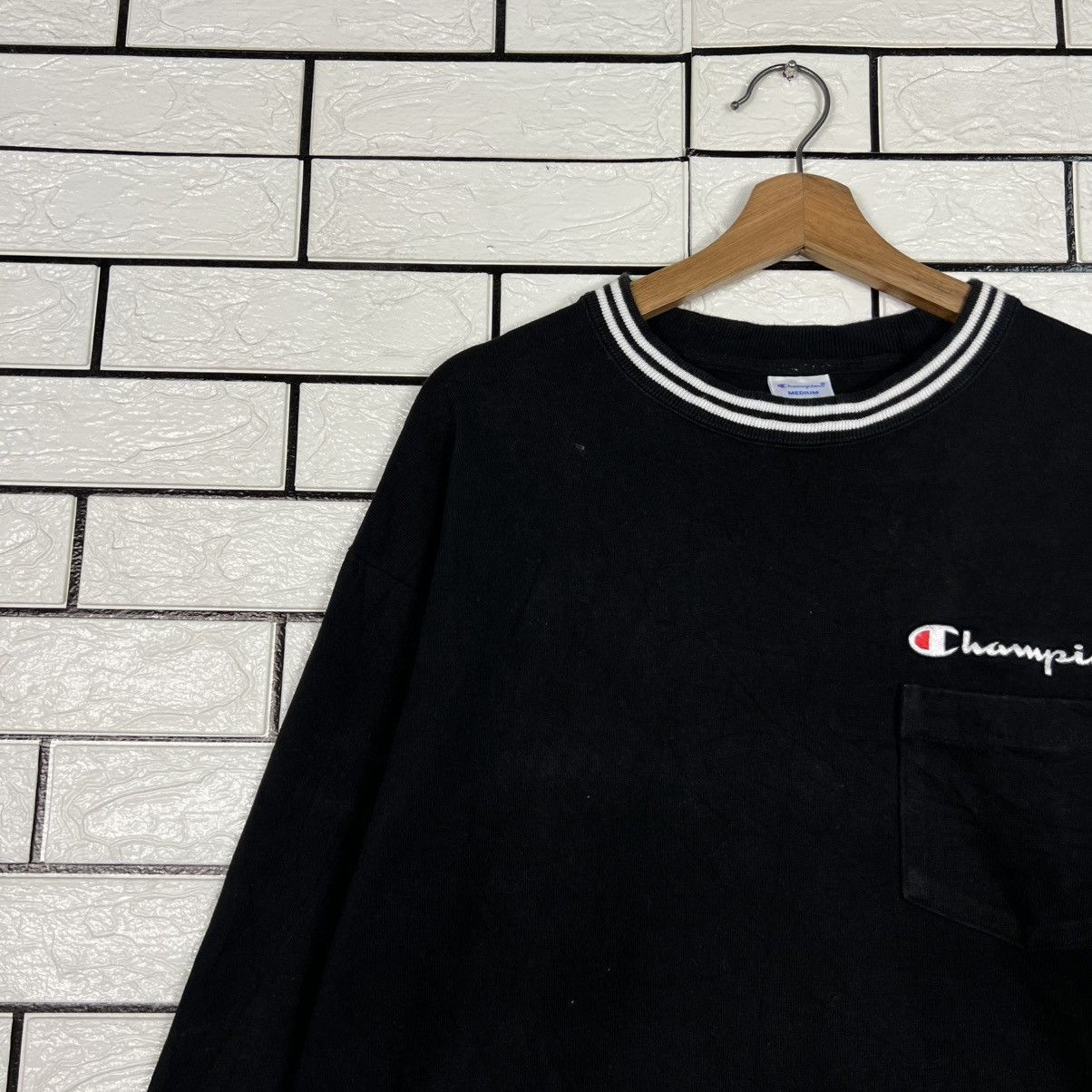 Champion CHAMPION Single Pocket Long Sleeve Shirt #4296-C195 Size US M / EU 48-50 / 2 - 3 Thumbnail