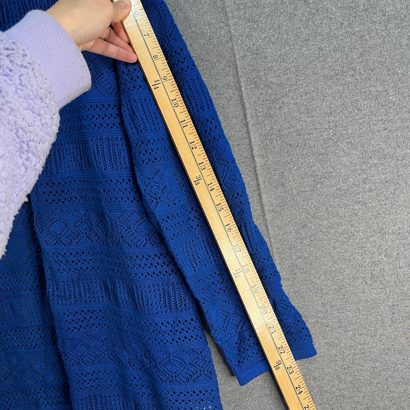 Other Joan Rivers Crochet Stripe Open Front Cardigan Summer Size M / US 6-8 / IT 42-44 - 5 Thumbnail