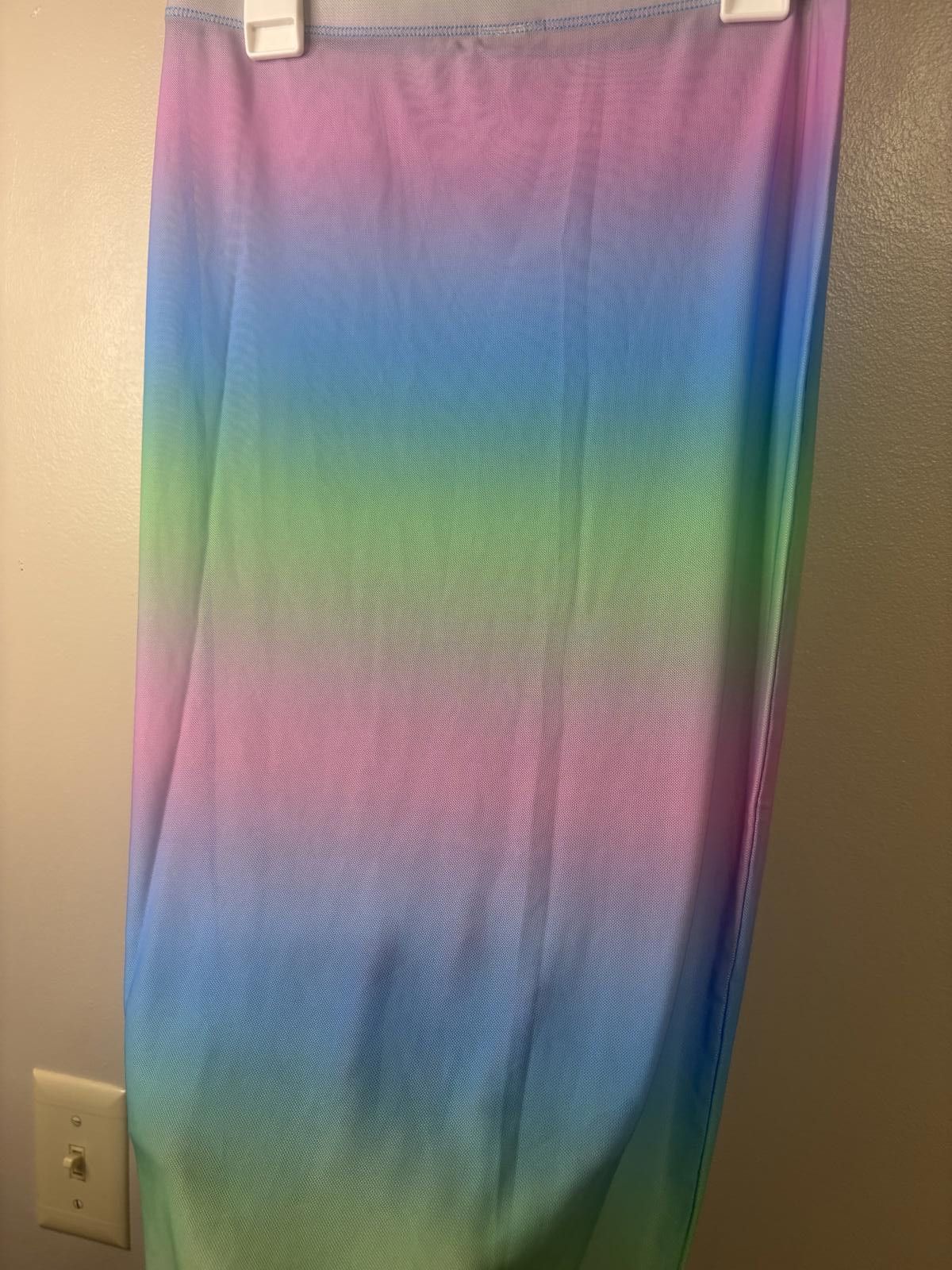 Designer Wild Fable Pastel Rainbow Maxi Skirt - Size XS Size ONE SIZE - 1 Thumbnail