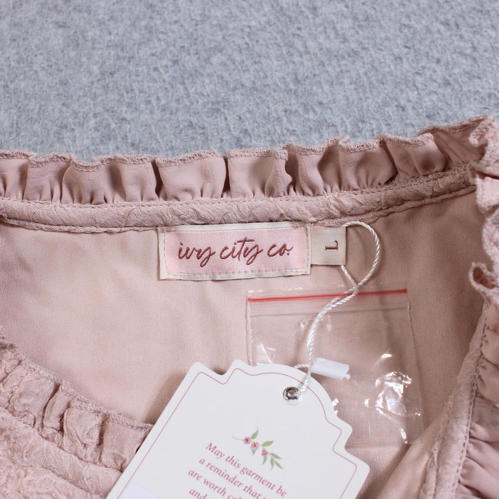 CO VINTAGE Ivy City Co Jace Shirt Women Large Pink Lace Ruffle Balloon Sleeve Boho Romantic Size L / US 10 / IT 46 - 3 Thumbnail