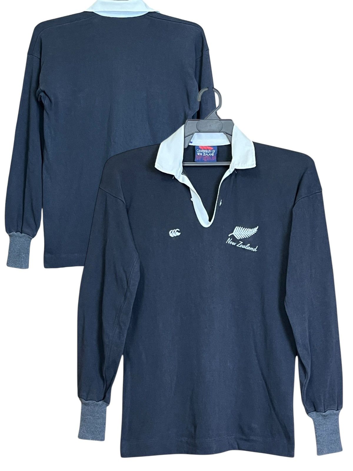 Canterbury of New Zealand VINTAGE 90s CANTERBURY ALL BLACK RUGBY L/S SHIRT Size US S / EU 44-46 / 1 - 1 Thumbnail