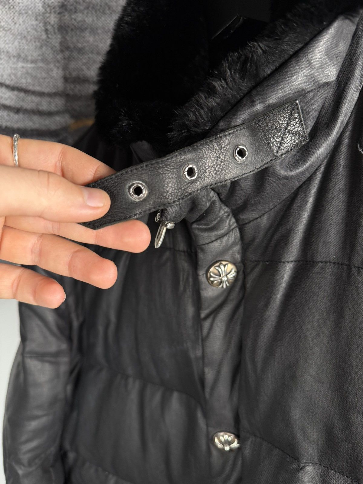Chrome Hearts 🚭GRAIL🚭 EARLY 2000's MINK COLLAR WAXED COTTON UTILITY JACKET Size US L / EU 52-54 / 3 - 8 Thumbnail