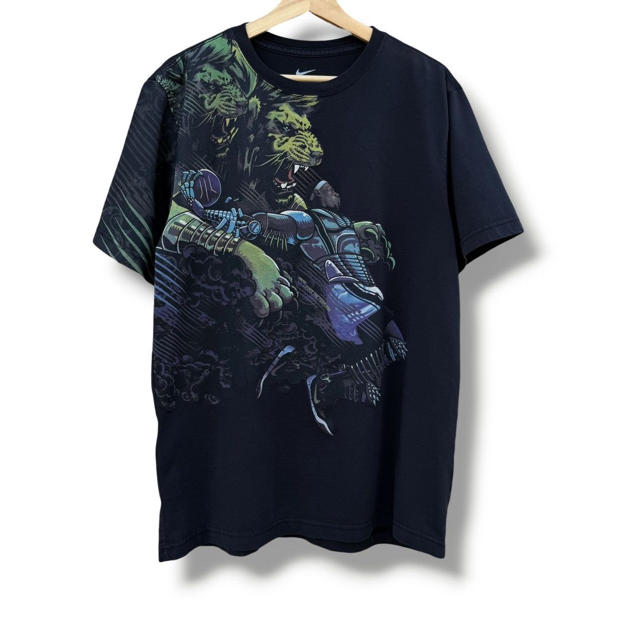 Nike Y2K Nike Dri-Fit LeBron James Lion T-Shirt Black Large Size US L / EU 52-54 / 3 - 1 Thumbnail