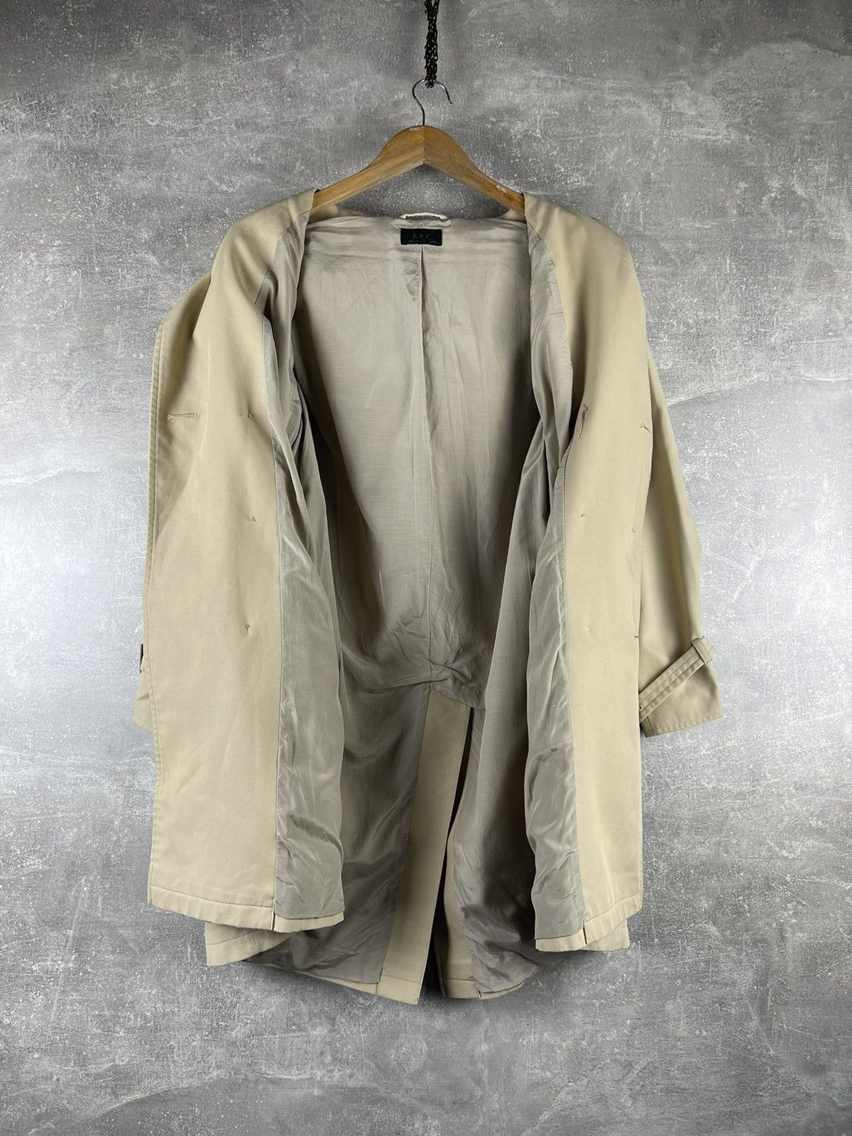 A.P.C. A.P.C. Classic Cotton Trench Coat Beige Double Breasted Size S / US 4 / IT 40 - 14 Thumbnail