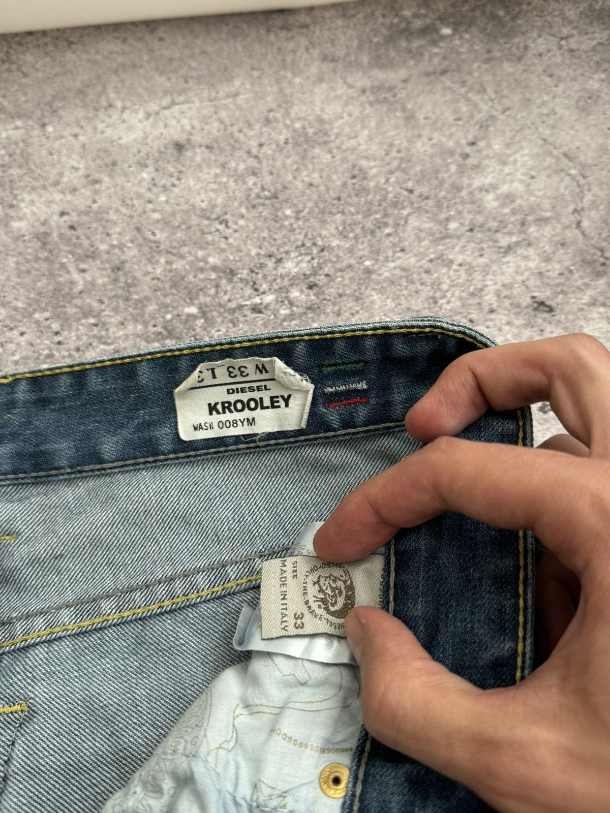 Diesel × Vintage Vintage Diesel Y2K distressed dirty jeans pants Size US 33 - 11 Thumbnail