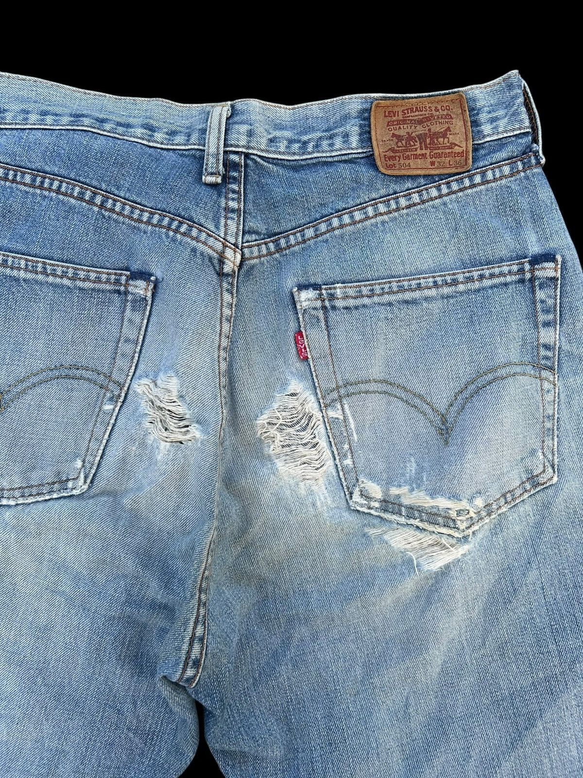 Japanese Brand × Kapital × Vintage THRASHED Levis Selvedge Vintage Distressed Short Denim Size US 32 / EU 48 - 11 Thumbnail