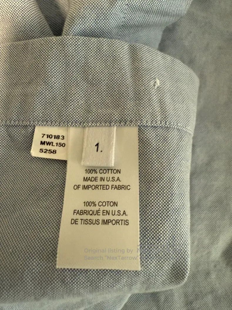 Thom Browne Thom Browne Classic Oxford Cloth Simple Cotton Long Sleeve Size US S / EU 44-46 / 1 - 5 Thumbnail