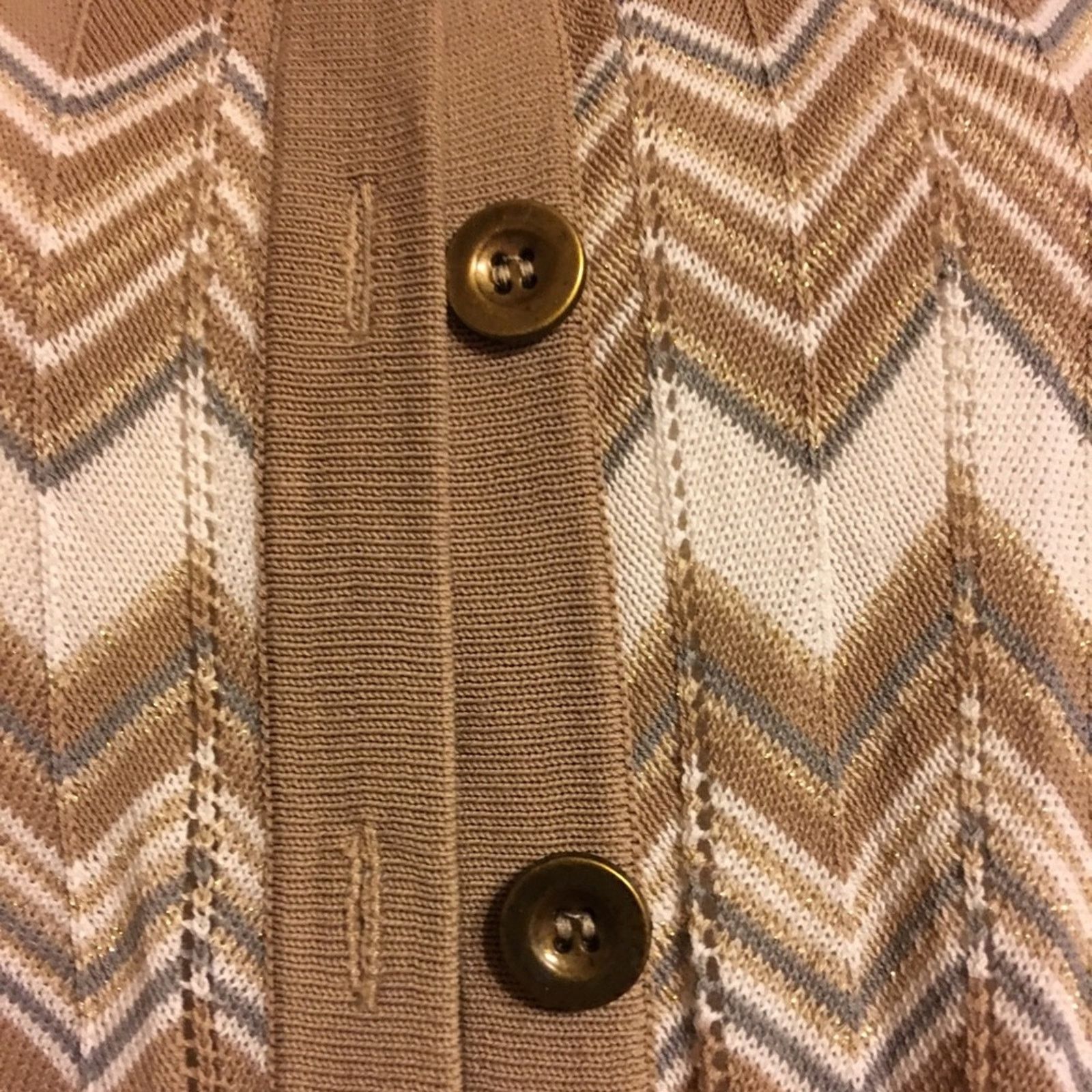 Other Charter Club metallic chevron print cardigan Size XL / US 12-14 / IT 48-50 - 4 Thumbnail
