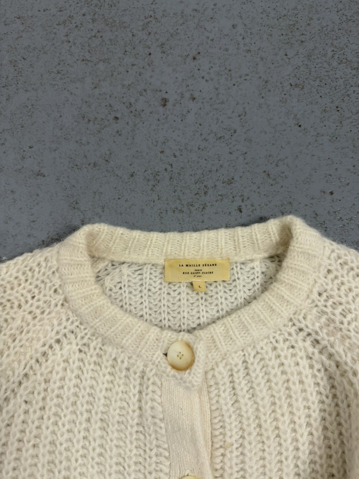 Sezane Sezane Milky Alpaca Knitted Wool Cardigan Size L / US 10 / IT 46 - 8 Thumbnail