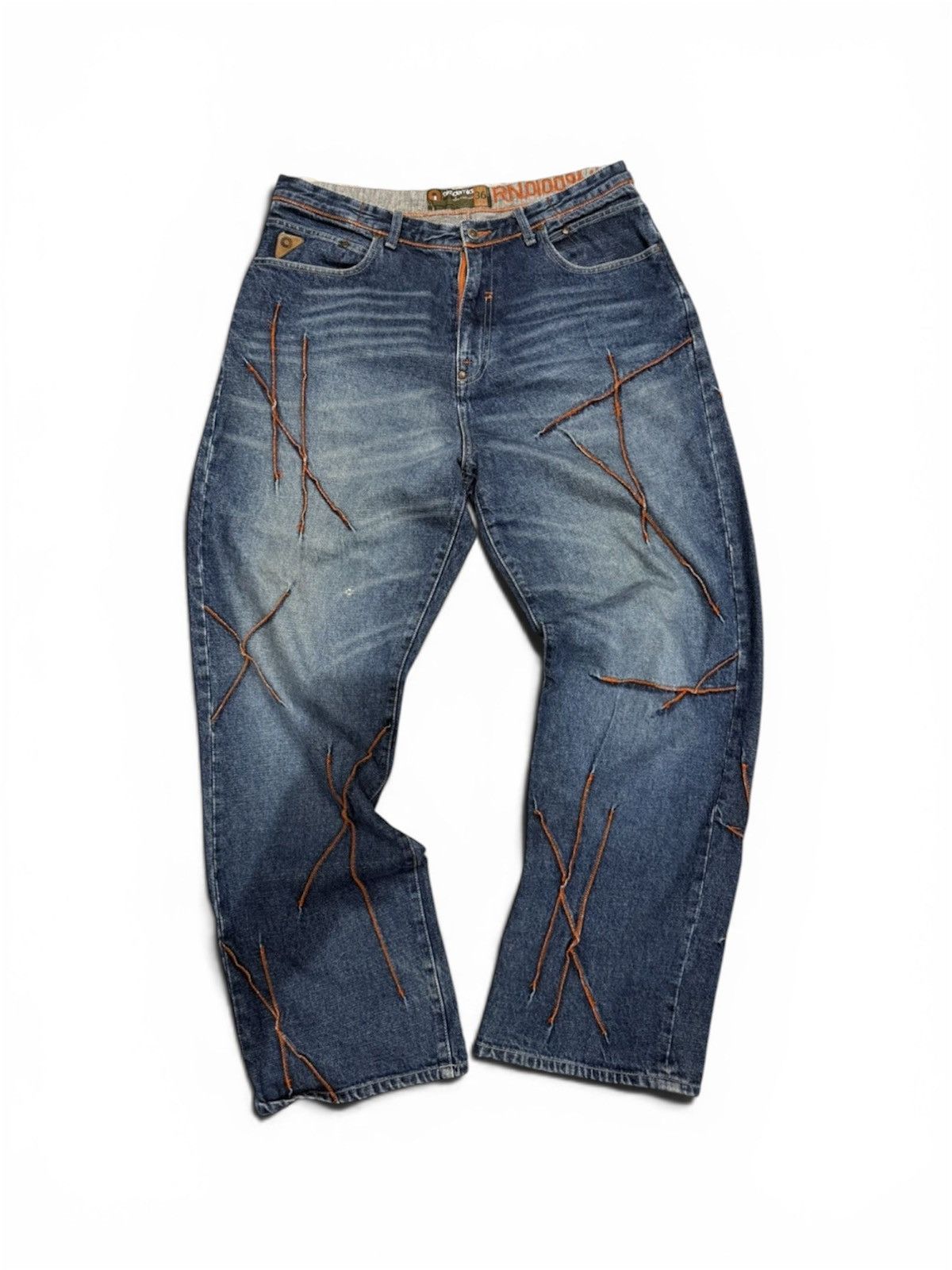 Akademiks Y2K Akademiks Baggy Fit Orange Stitched Accents Size US 36 / EU 52 - 1 Thumbnail