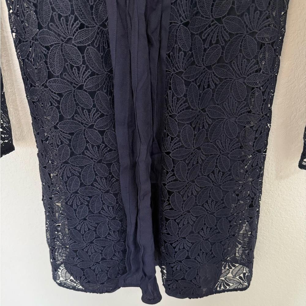 Other Maje Repine Marine Navy Blue Lace Crepe Dress size XL NEW Size XL / US 12-14 / IT 48-50 - 7 Thumbnail