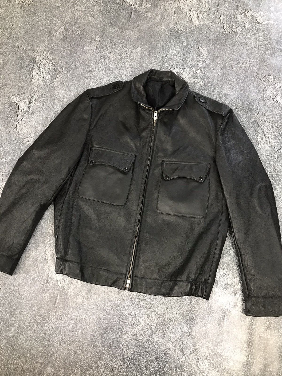 Vintage R.G.A Reportage Real Leather Flying Zip Up Jacket,Bomber Size US M / EU 48-50 / 2 - 9 Thumbnail