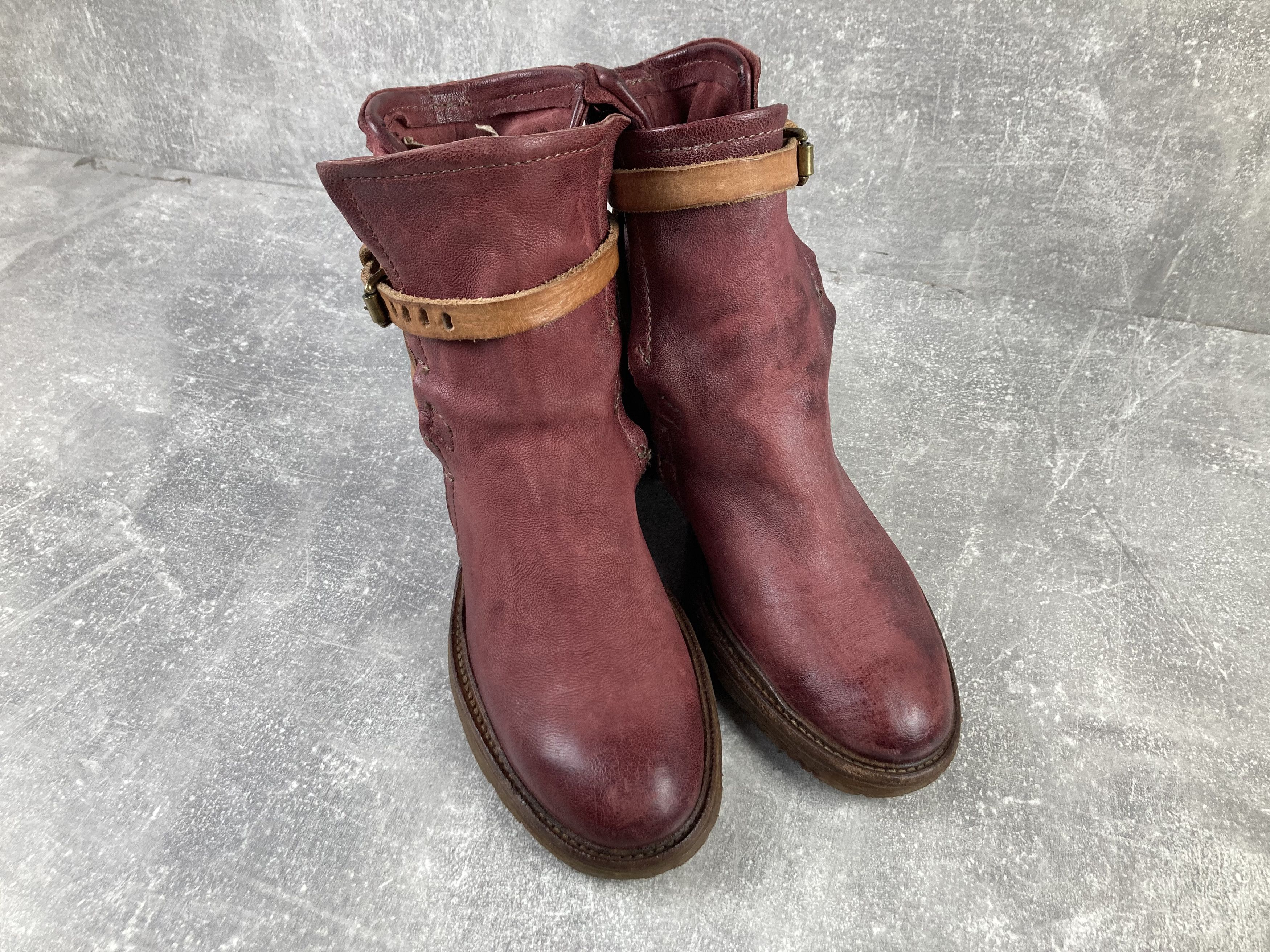 A.S.98 A.S.98 red avant garde 00s leather high belted heel boots Size US 8 / IT 38 - 4 Thumbnail